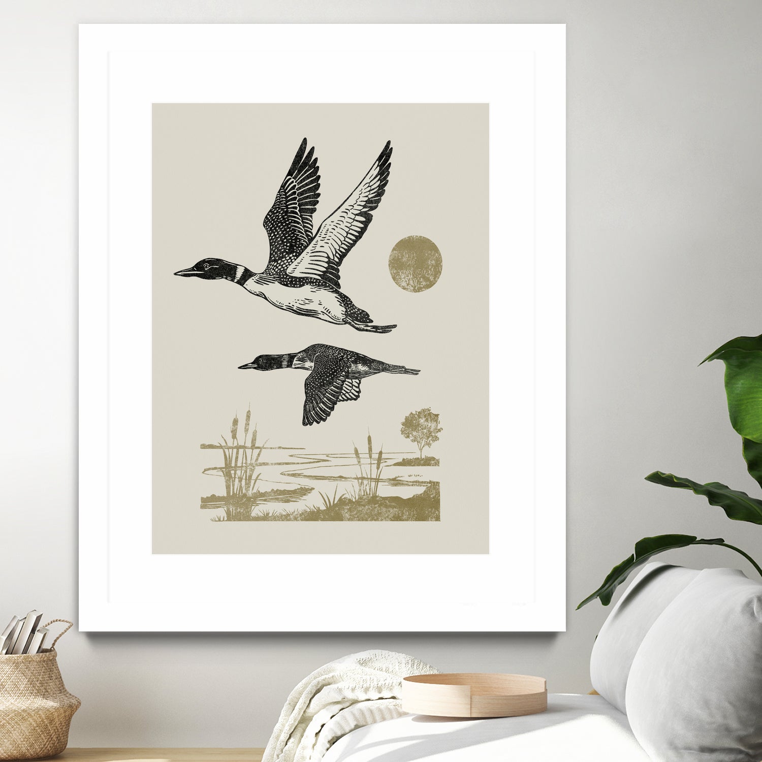 Lake Meditation ll by Victoria Barnes on GIANT ART - animals nature birds