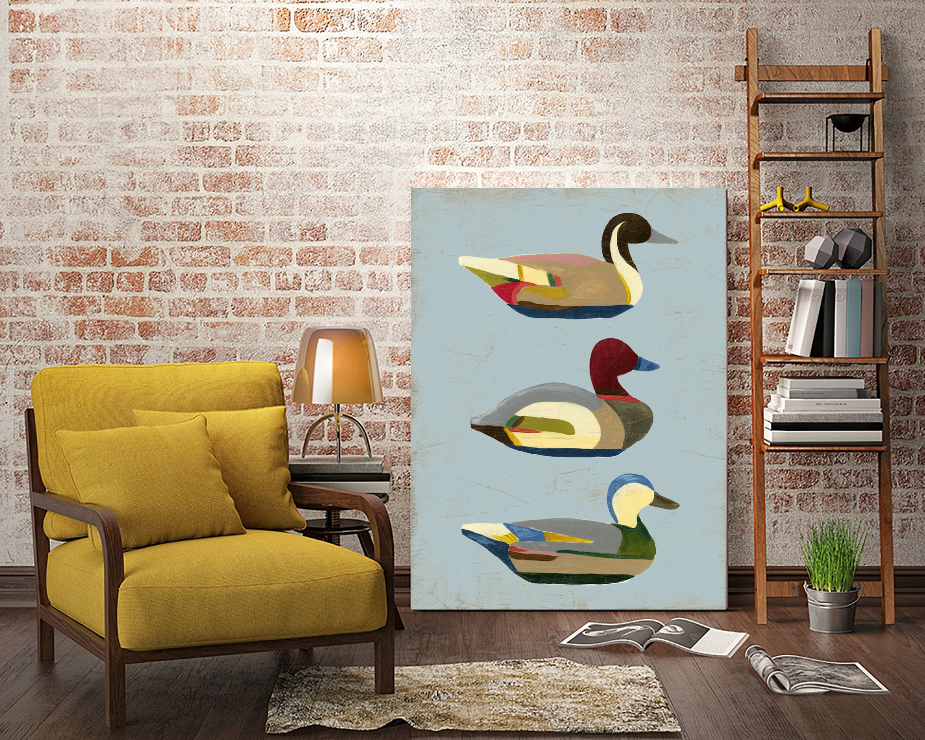 Decoy Ducks I by June Erica Vess on GIANT ART - animals nature birds