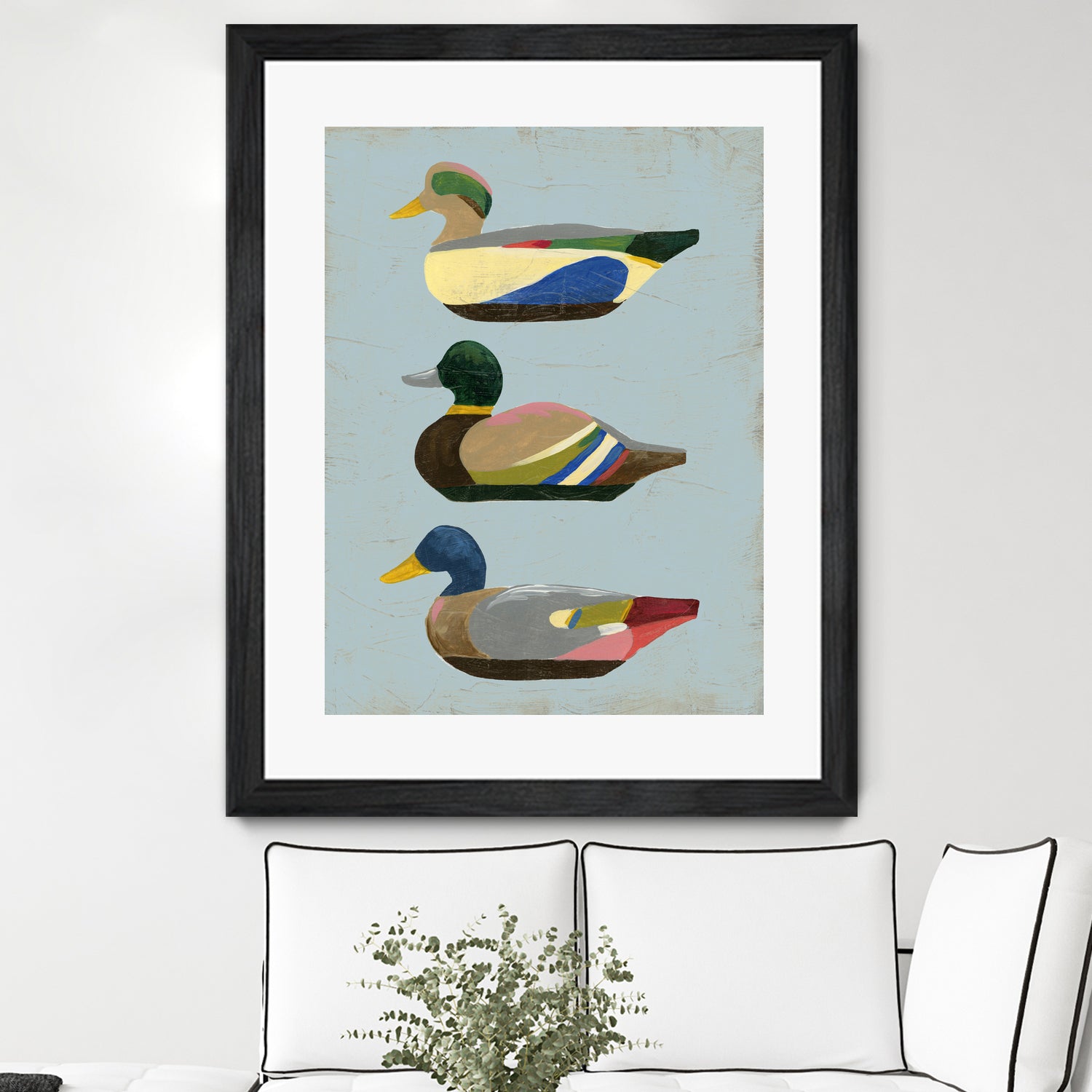 Decoy Ducks II by June Erica Vess on GIANT ART - animals nature birds