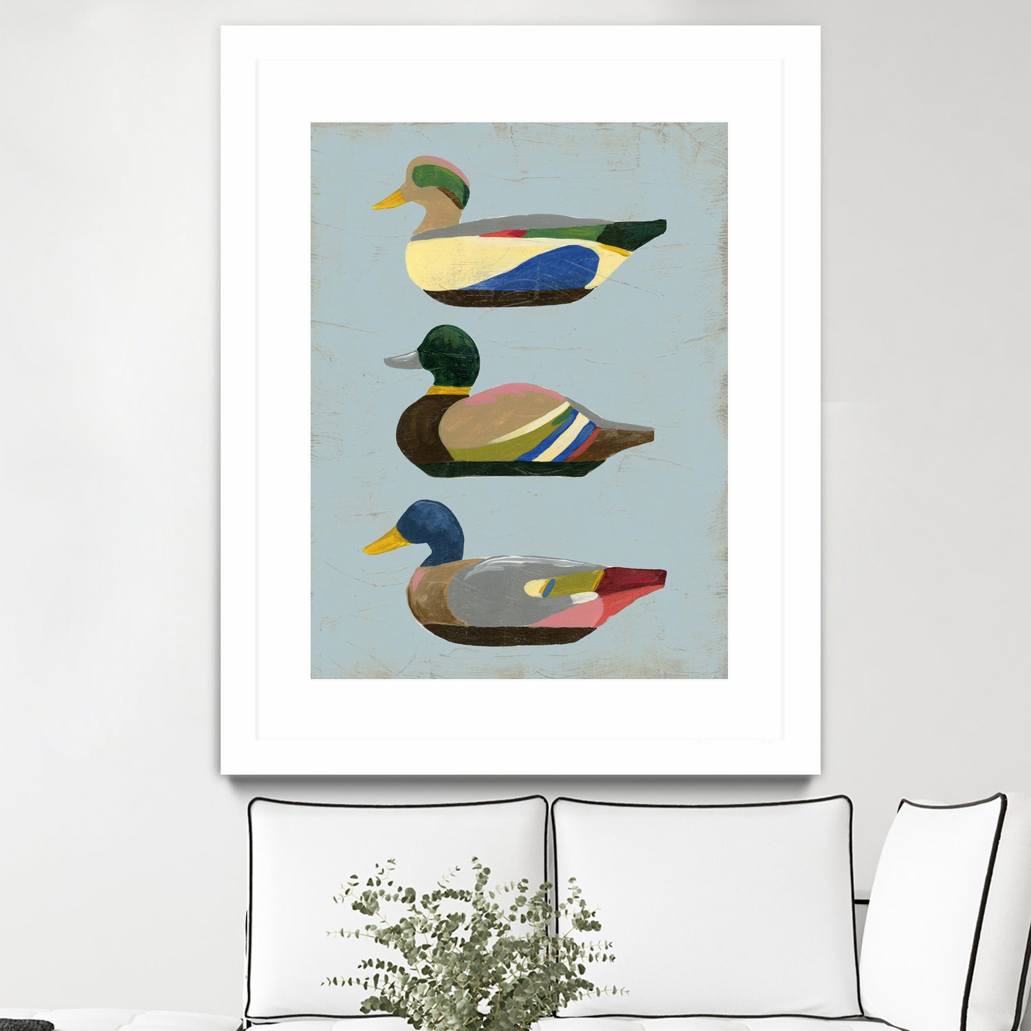 Decoy Ducks II by June Erica Vess on GIANT ART - animals nature birds