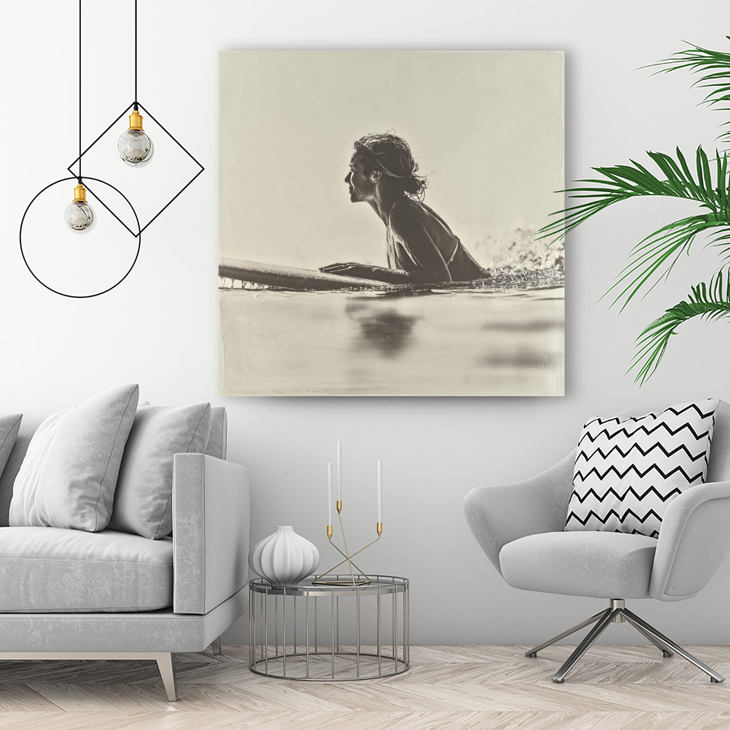 Malibu Paddleout I by Walker Noble on GIANT ART - sports watersports