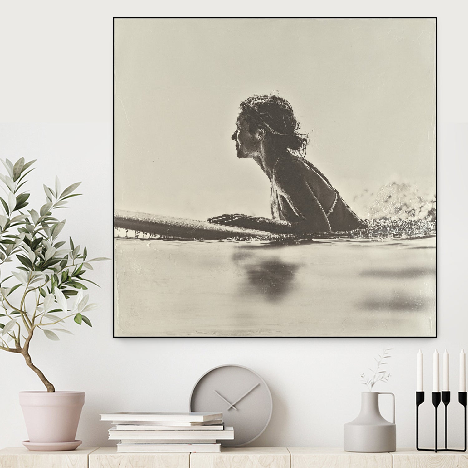 Malibu Paddleout I by Walker Noble on GIANT ART - sports watersports