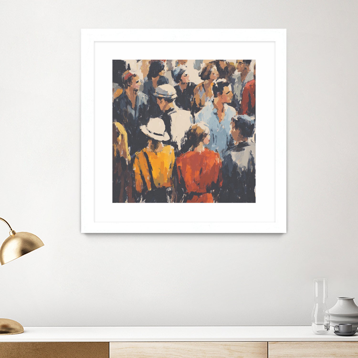 Faces in the Crowd I by Walker Noble on GIANT ART - figurative fashion other