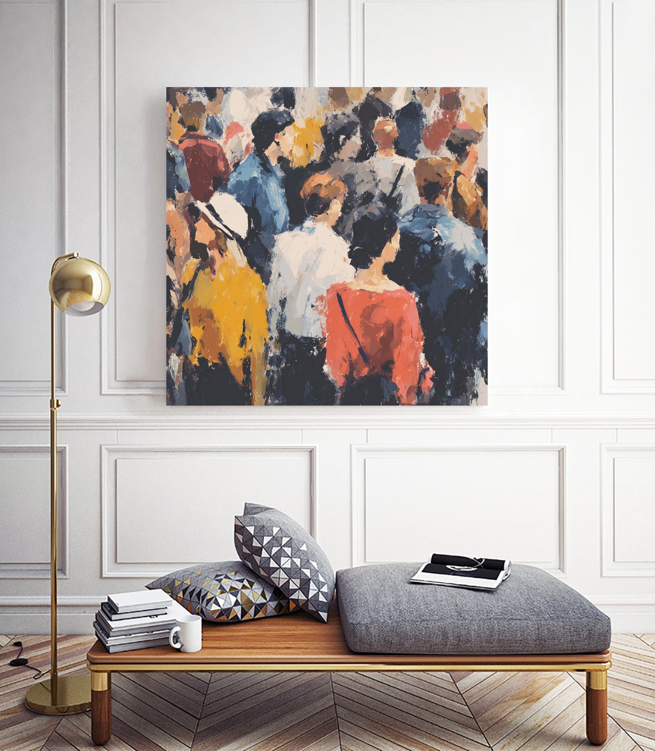 Faces in the Crowd II by Walker Noble on GIANT ART - figurative fashion other