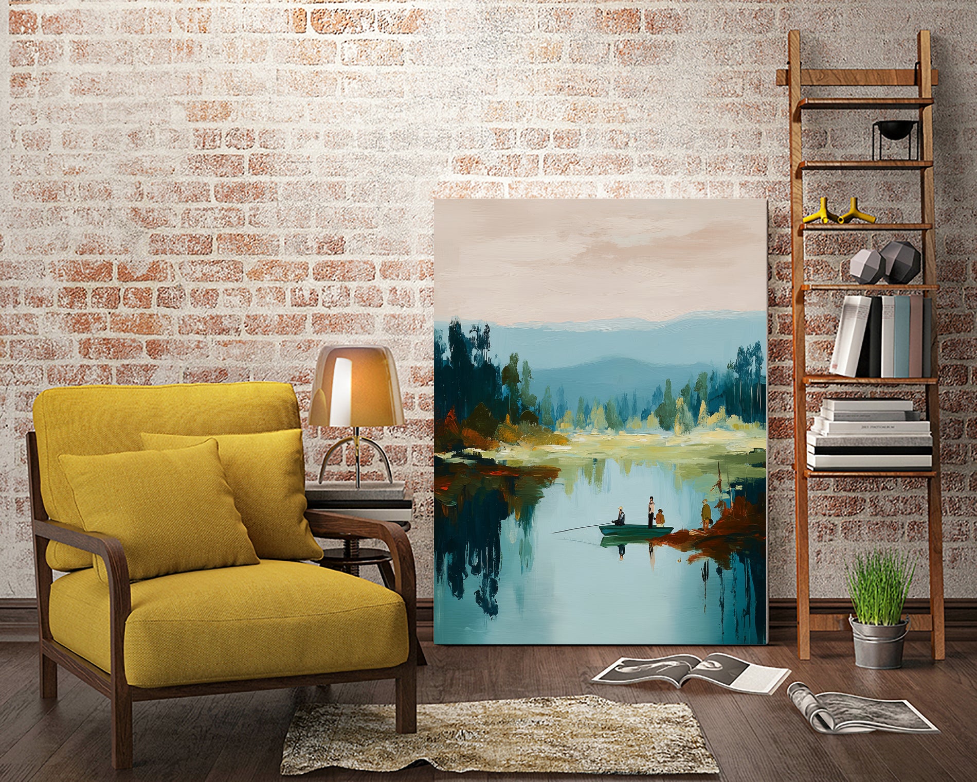 Morning on The Lake I by Paula Freeman on GIANT ART - landscapes seascapes lakes rivers