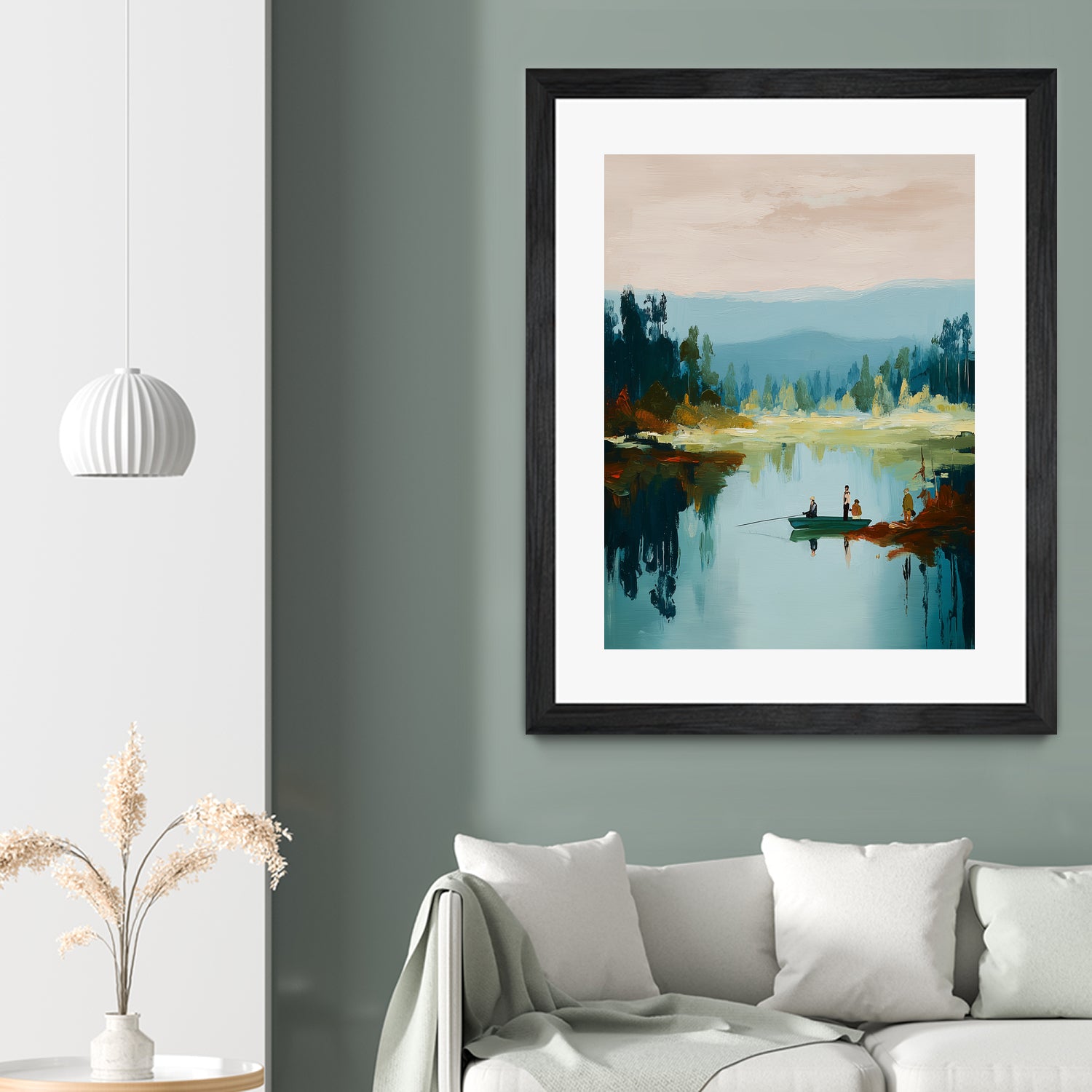 Morning on The Lake I by Paula Freeman on GIANT ART - landscapes seascapes lakes rivers