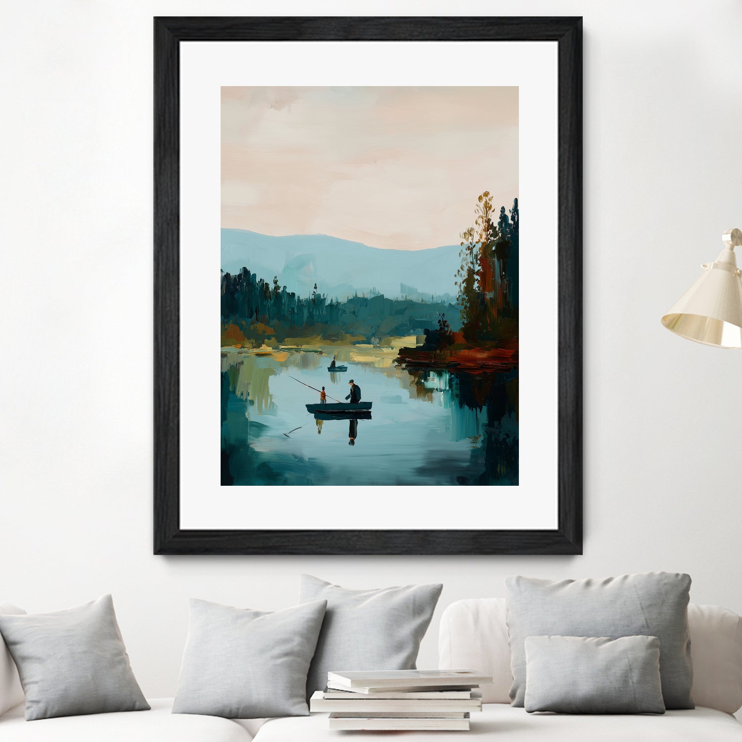 Morning on The Lake II by Paula Freeman on GIANT ART - landscapes seascapes lakes rivers