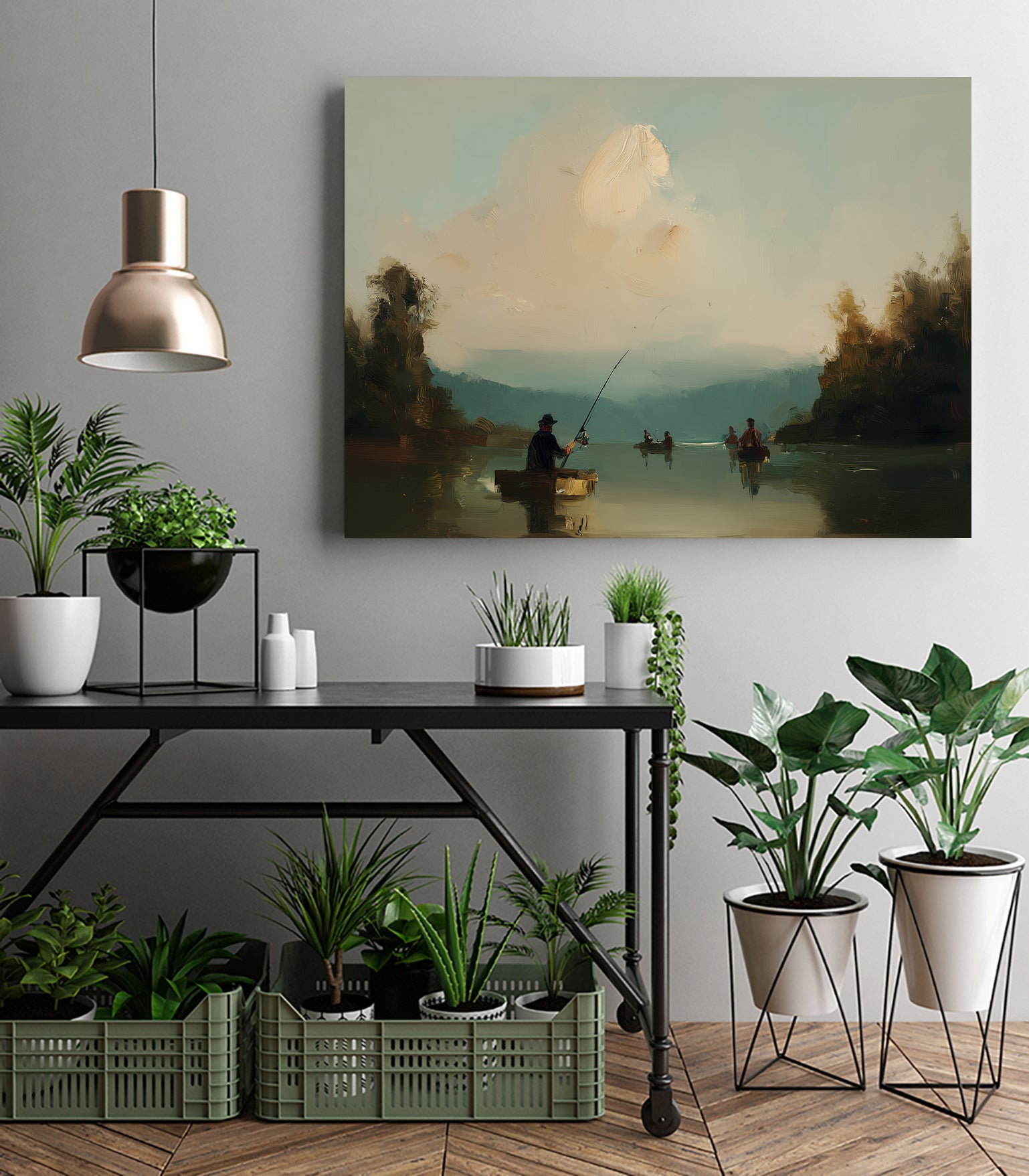 Twilight Catch I by Paula Freeman on GIANT ART - sports fishing