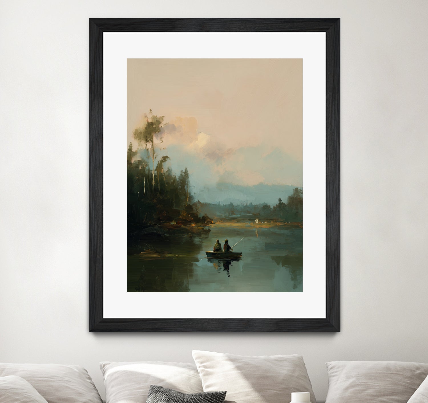 On The Lake I by Paula Freeman on GIANT ART - landscapes seascapes lakes rivers