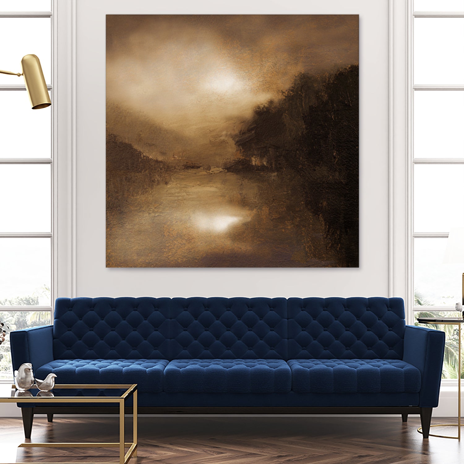 Hazy Moon by Sheila Finch on GIANT ART - landscapes seascapes lakes rivers