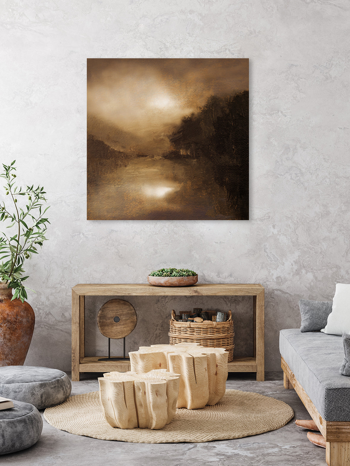 Hazy Moon by Sheila Finch on GIANT ART - landscapes seascapes lakes rivers