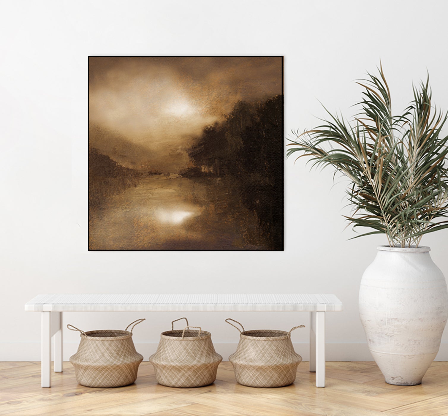 Hazy Moon by Sheila Finch on GIANT ART - landscapes seascapes lakes rivers