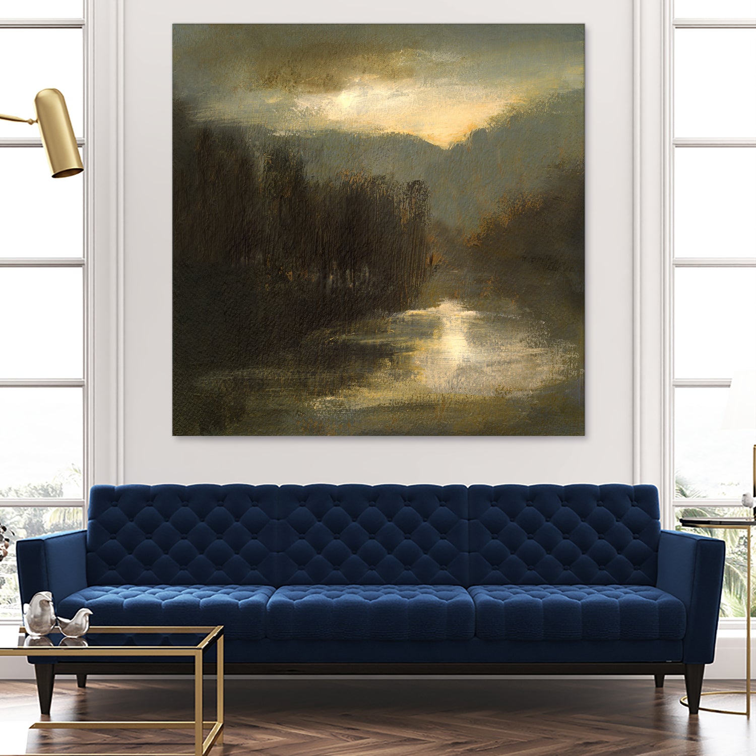 Nocturne in Gold by Sheila Finch on GIANT ART - landscapes seascapes lakes rivers
