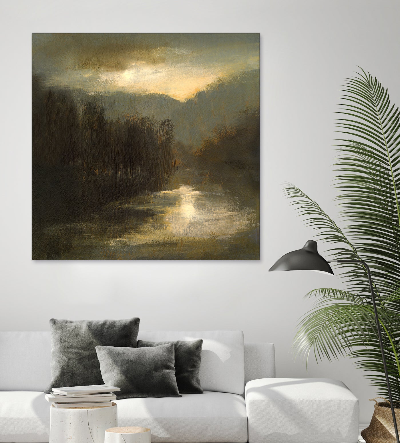Nocturne in Gold by Sheila Finch on GIANT ART - landscapes seascapes lakes rivers