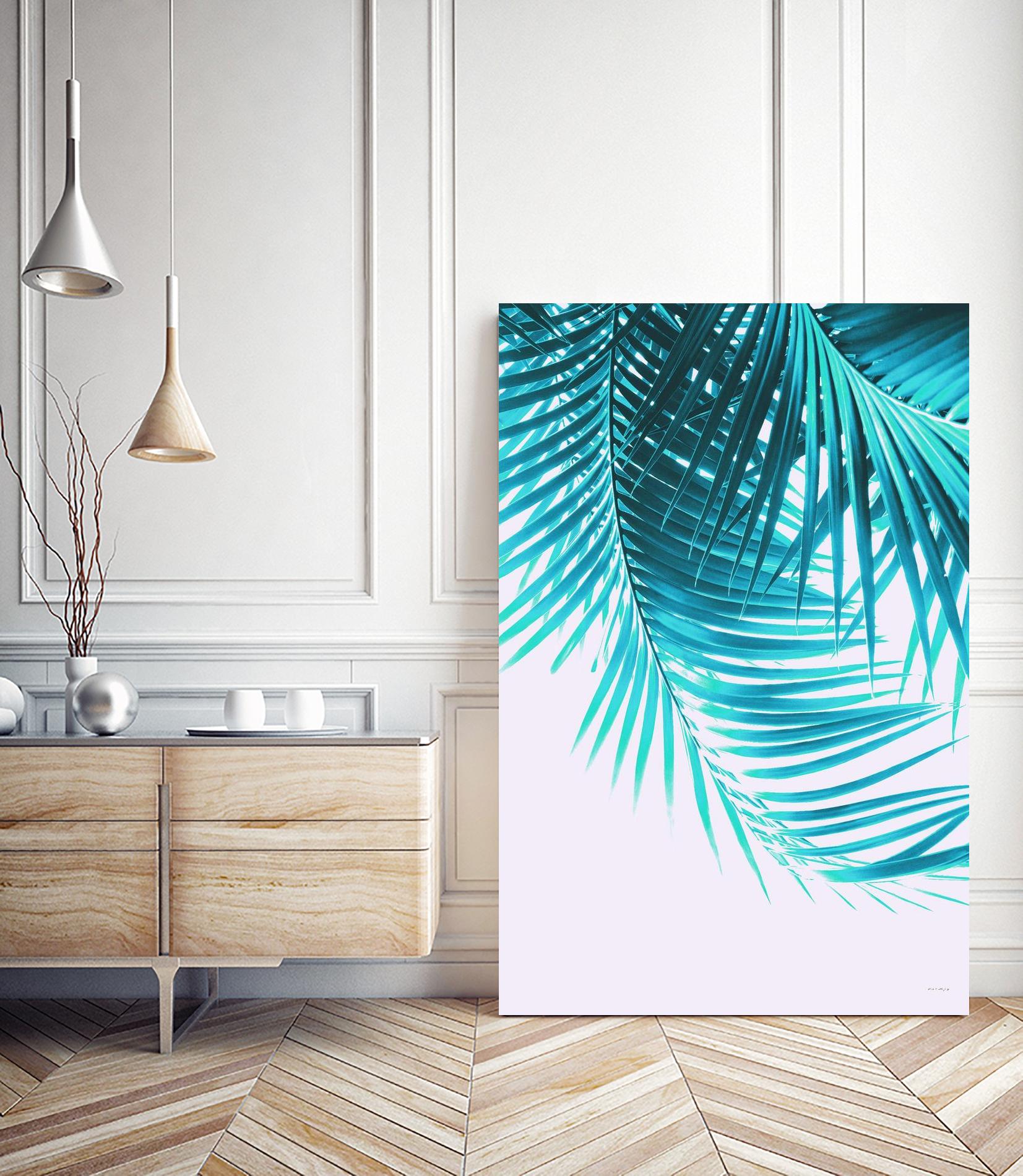 Palm Leaves Turquoise Summer Vibes #1 by Anita's & Bella's Art on GIANT ART
