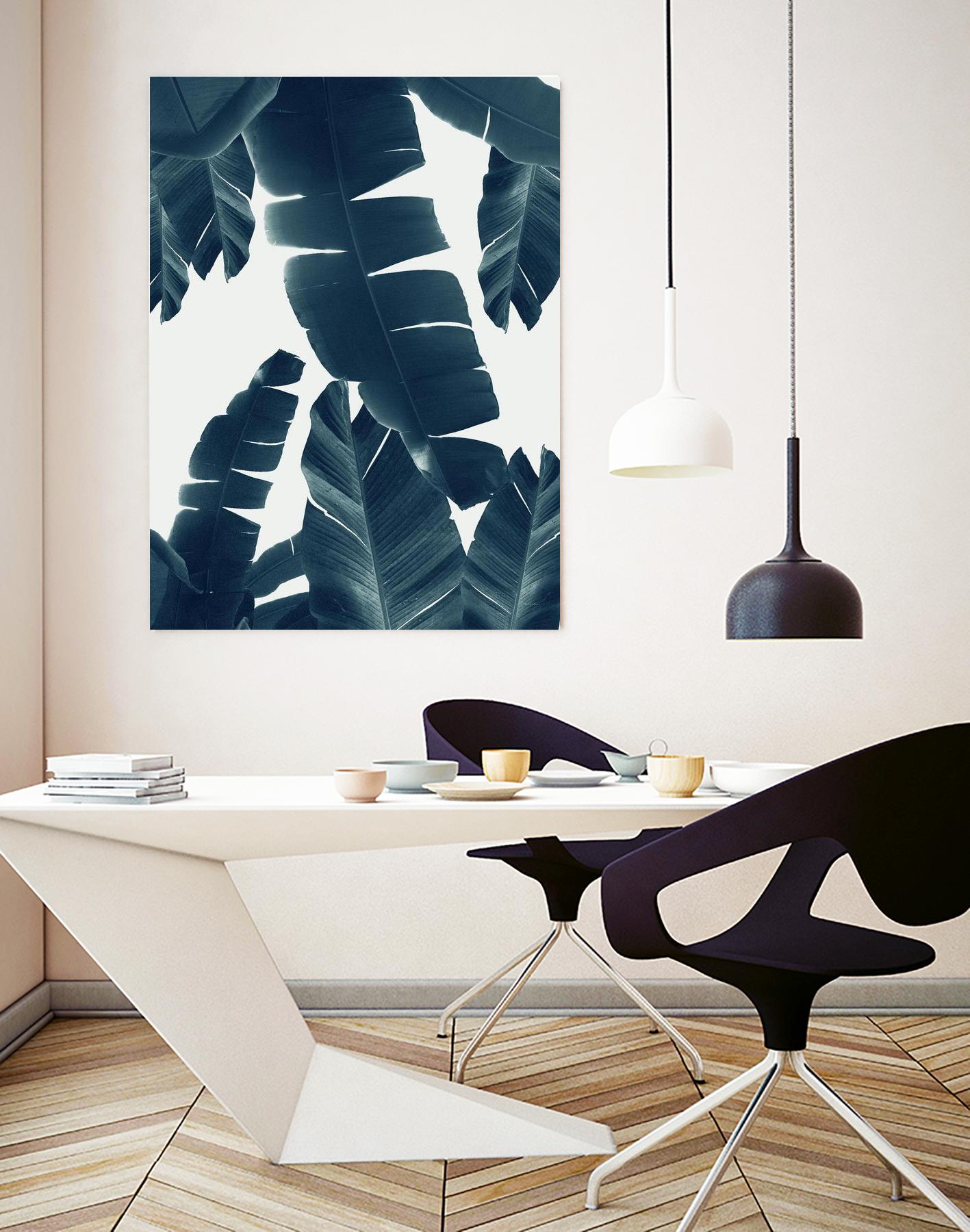 Banana Leaves Green Blue Vibes #2 #tropical #decor #art by Anita's & Bella's Art on GIANT ART