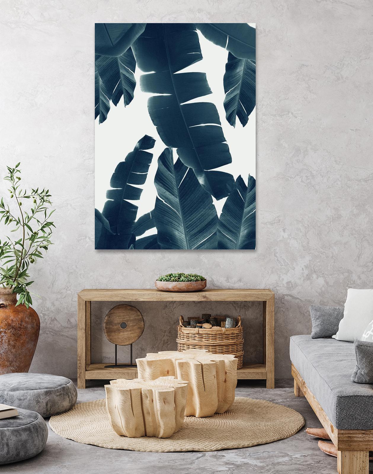 Banana Leaves Green Blue Vibes #2 #tropical #decor #art by Anita's & Bella's Art on GIANT ART