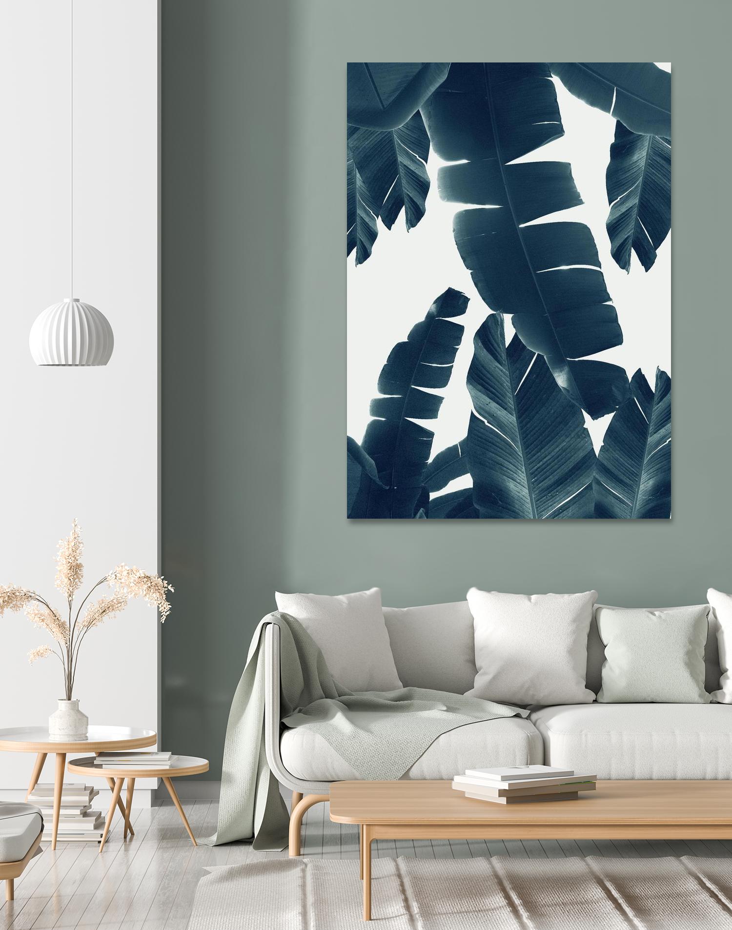 Banana Leaves Green Blue Vibes #2 #tropical #decor #art by Anita's & Bella's Art on GIANT ART