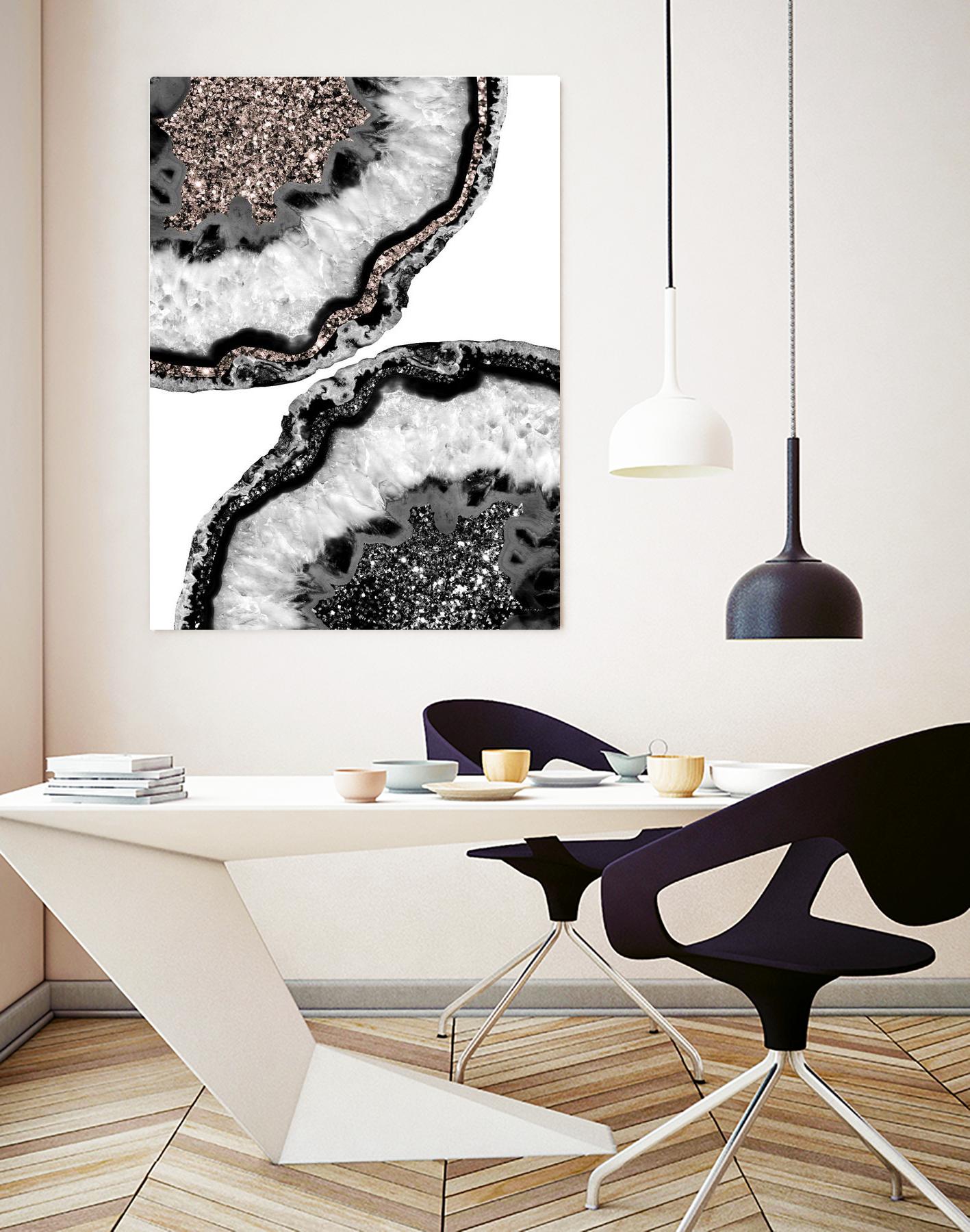 Yin Yang Agate Glitter Glam #1 #gem #decor #art by Anita's & Bella's Art on GIANT ART