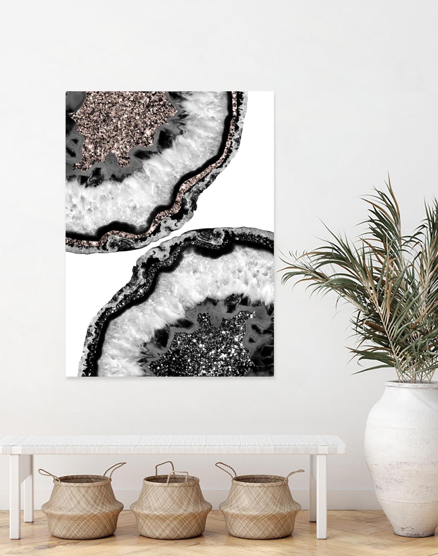 Yin Yang Agate Glitter Glam #1 #gem #decor #art by Anita's & Bella's Art on GIANT ART