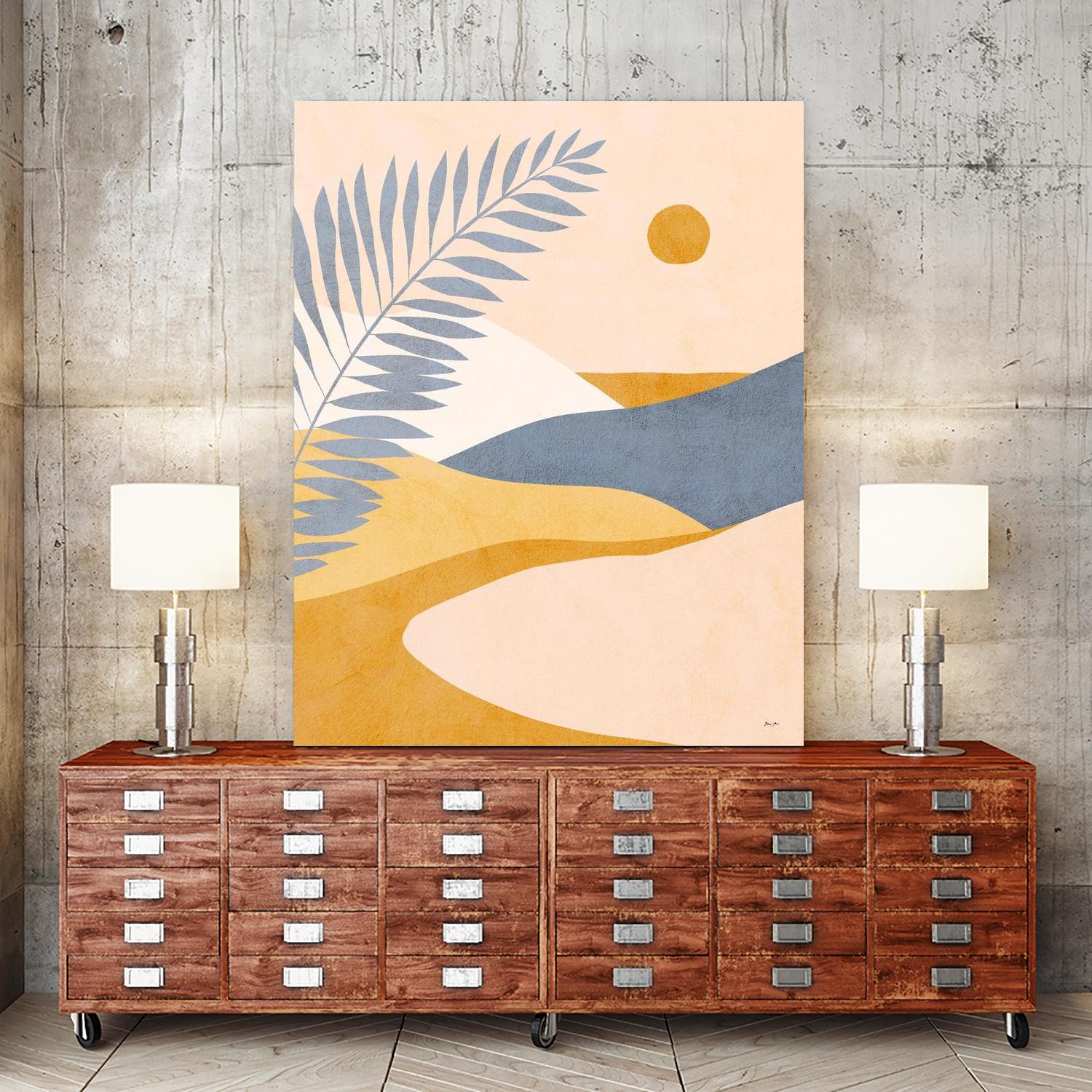 Mid Mod Tropical Summer Landscape by Dominique Vari on GIANT ART