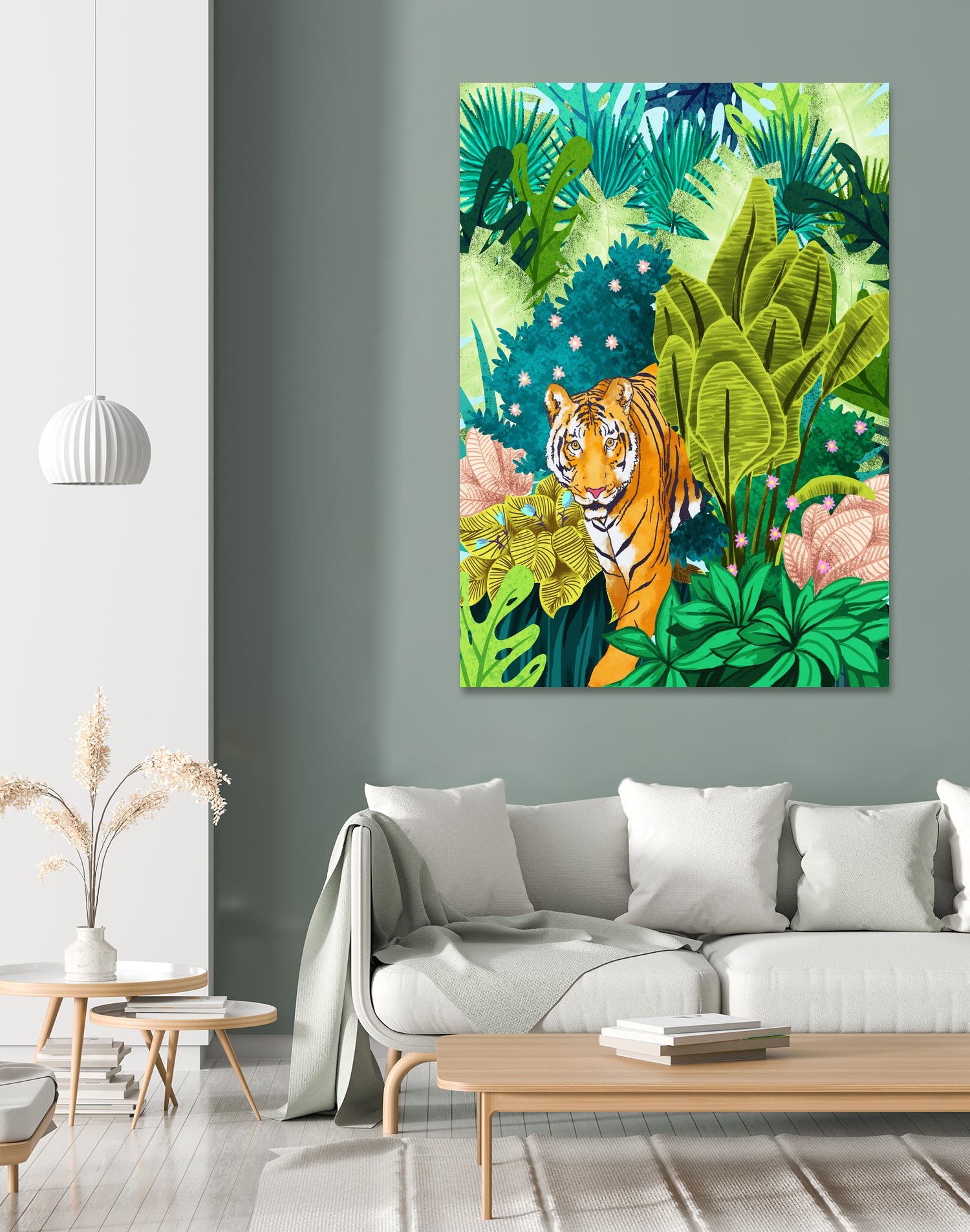 Jungle Tiger by 83 oranges on GIANT ART - orange digital jungle