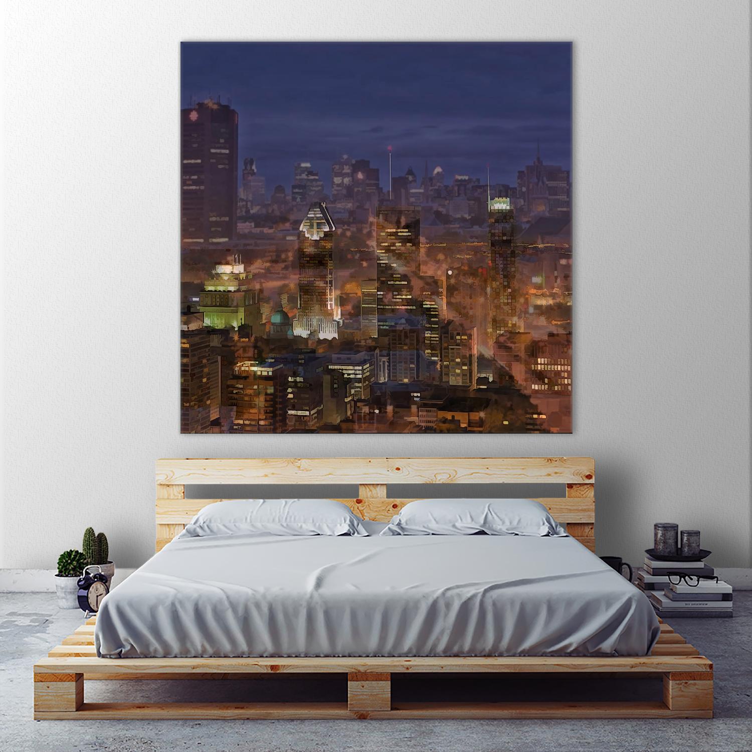 Montreal view by Jefd on GIANT ART - blue city scene