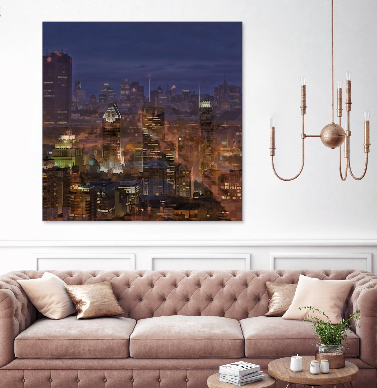 Montreal view by Jefd on GIANT ART - blue city scene