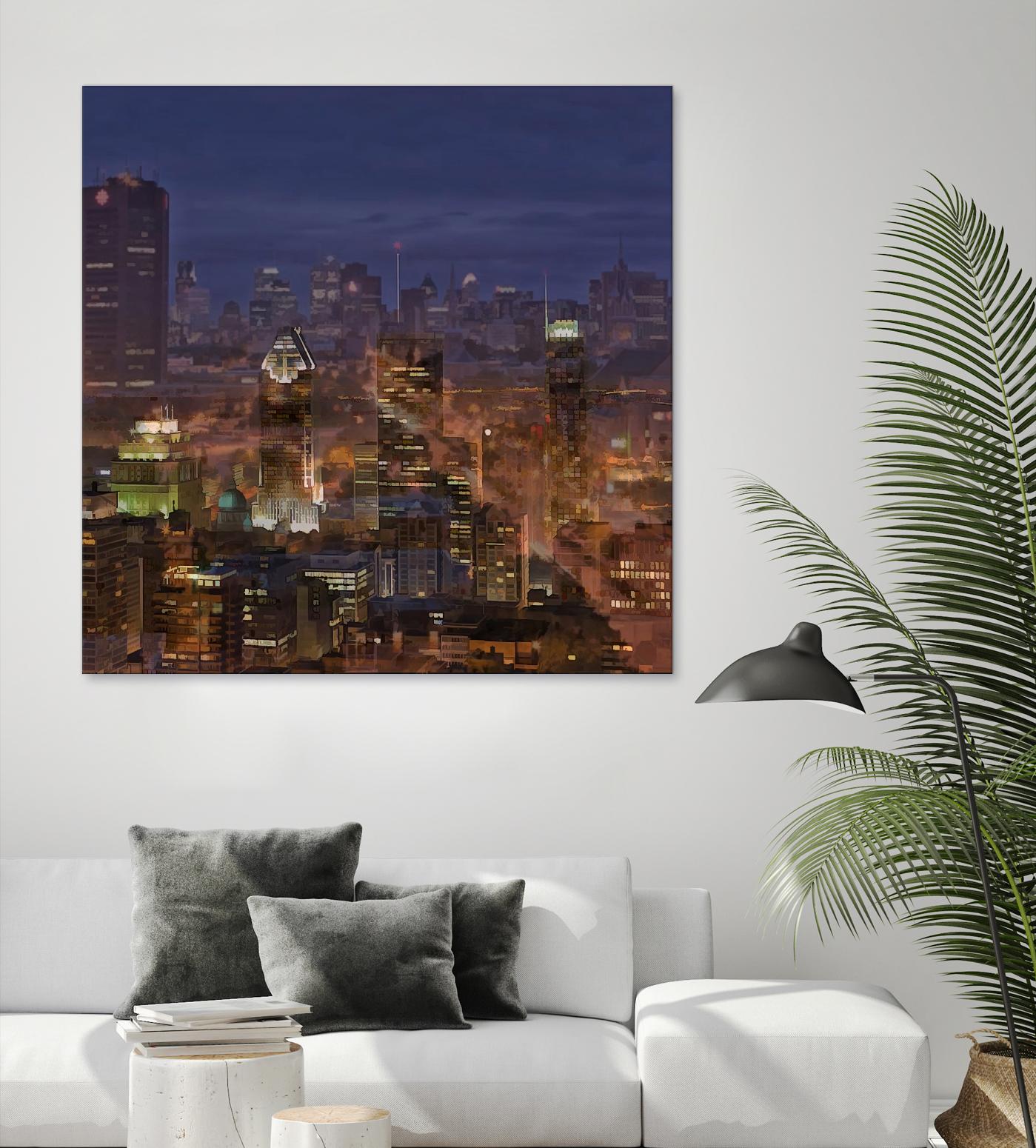 Montreal view by Jefd on GIANT ART - blue city scene