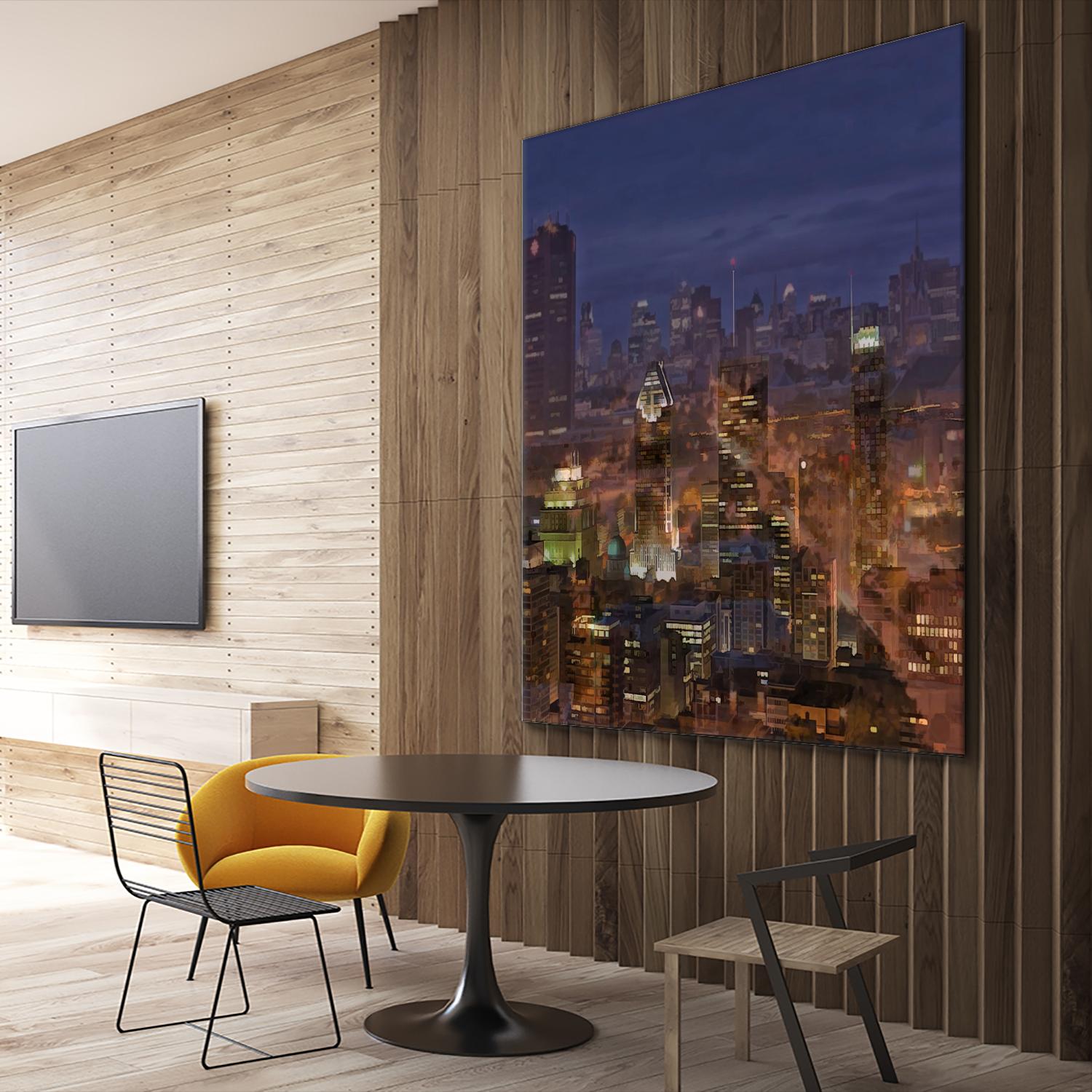 Montreal view by Jefd on GIANT ART - blue city scene