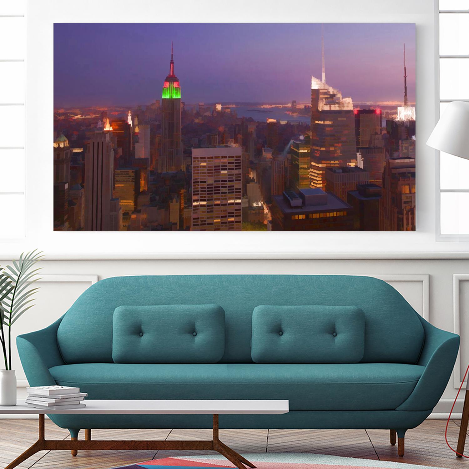 New York view 2 by Jefd on GIANT ART - purple city scene