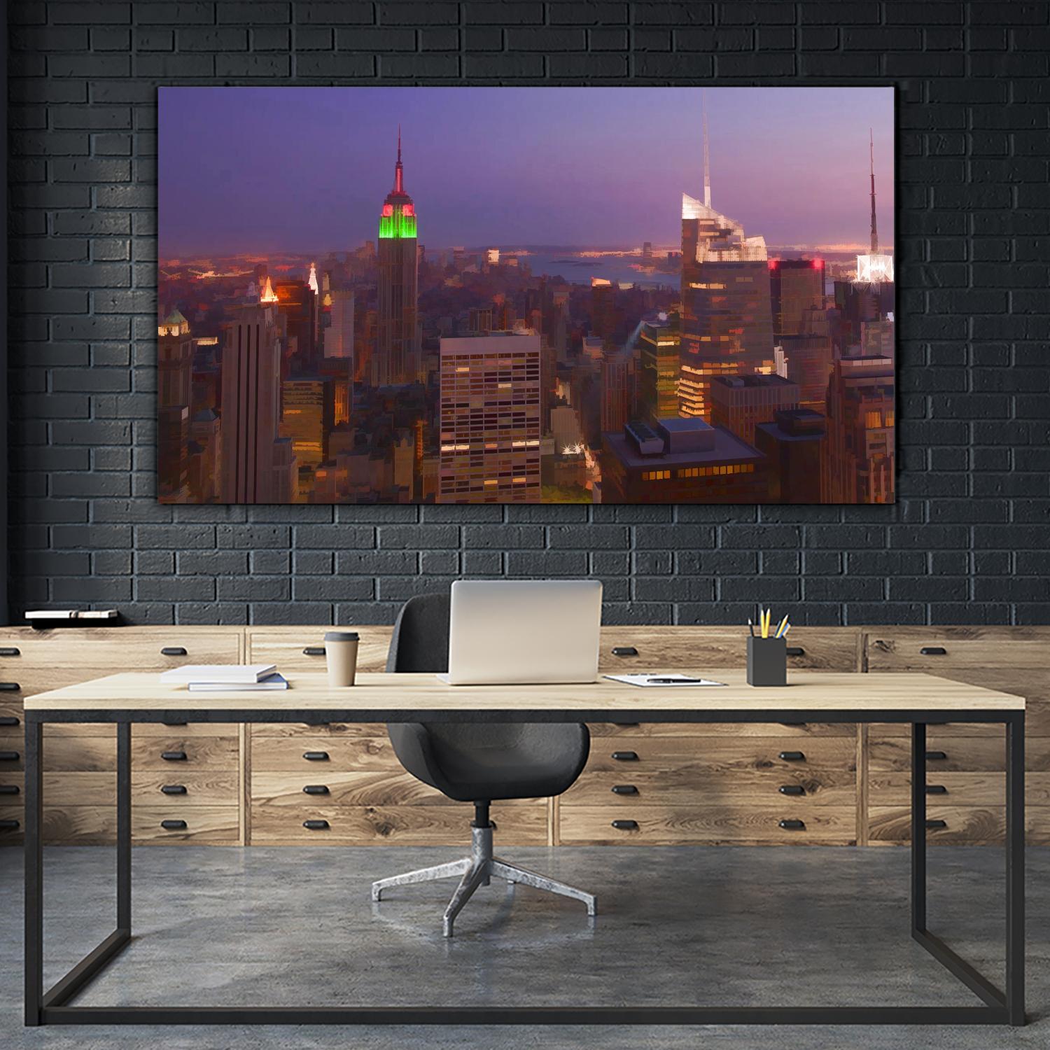 New York view 2 by Jefd on GIANT ART - purple city scene