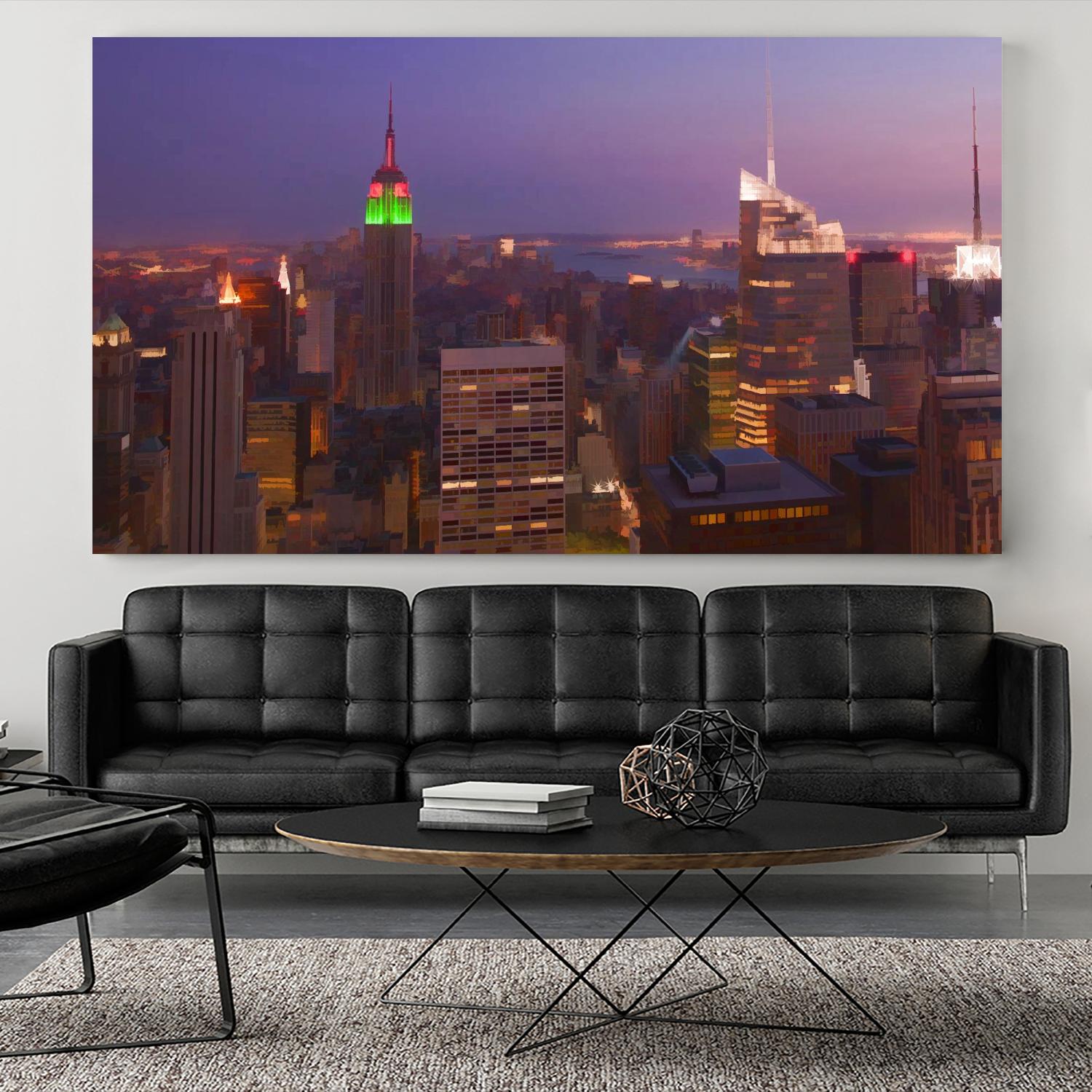 New York view 2 by Jefd on GIANT ART - purple city scene