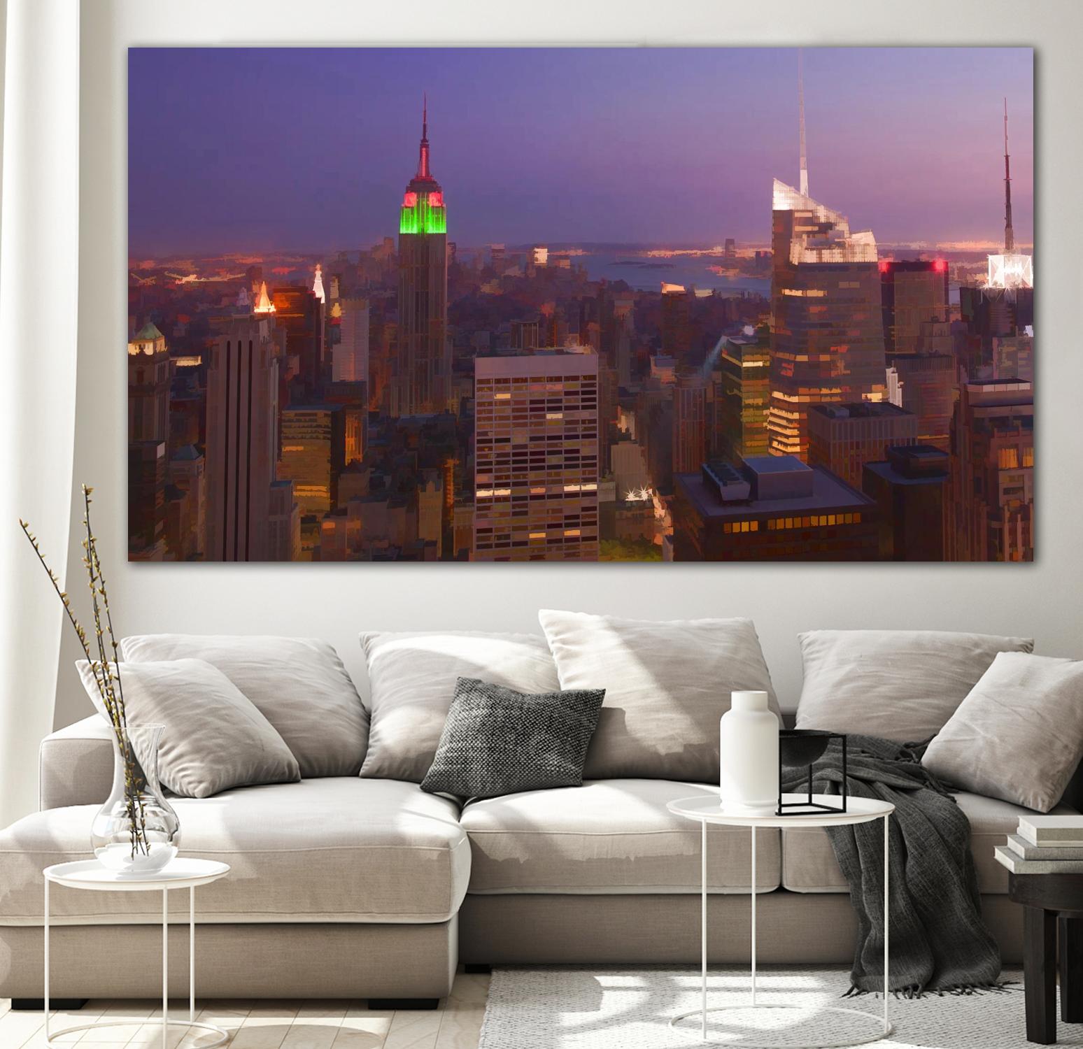 New York view 2 by Jefd on GIANT ART - purple city scene