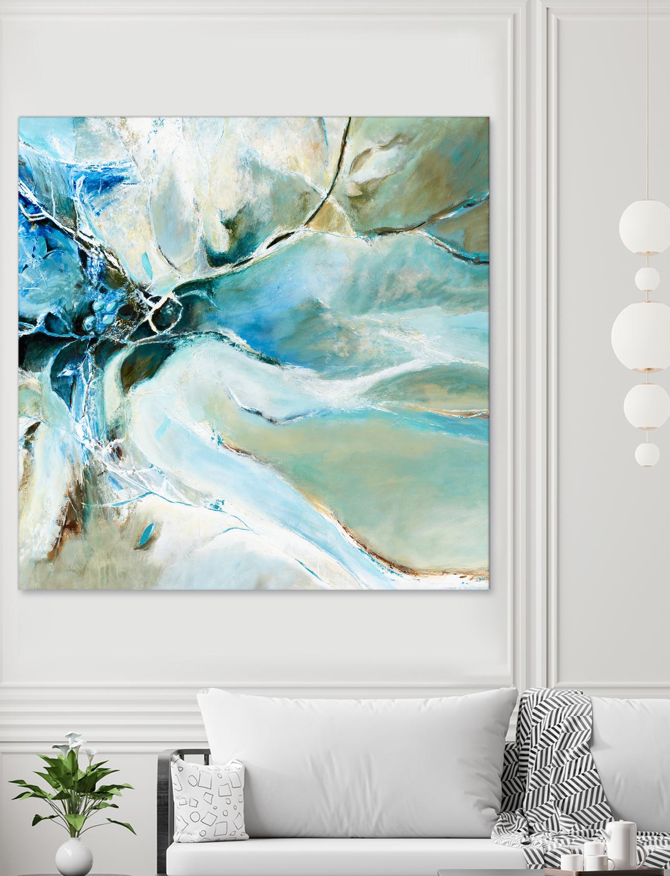 Écume by Kathleen Cloutier on GIANT ART - green abstract