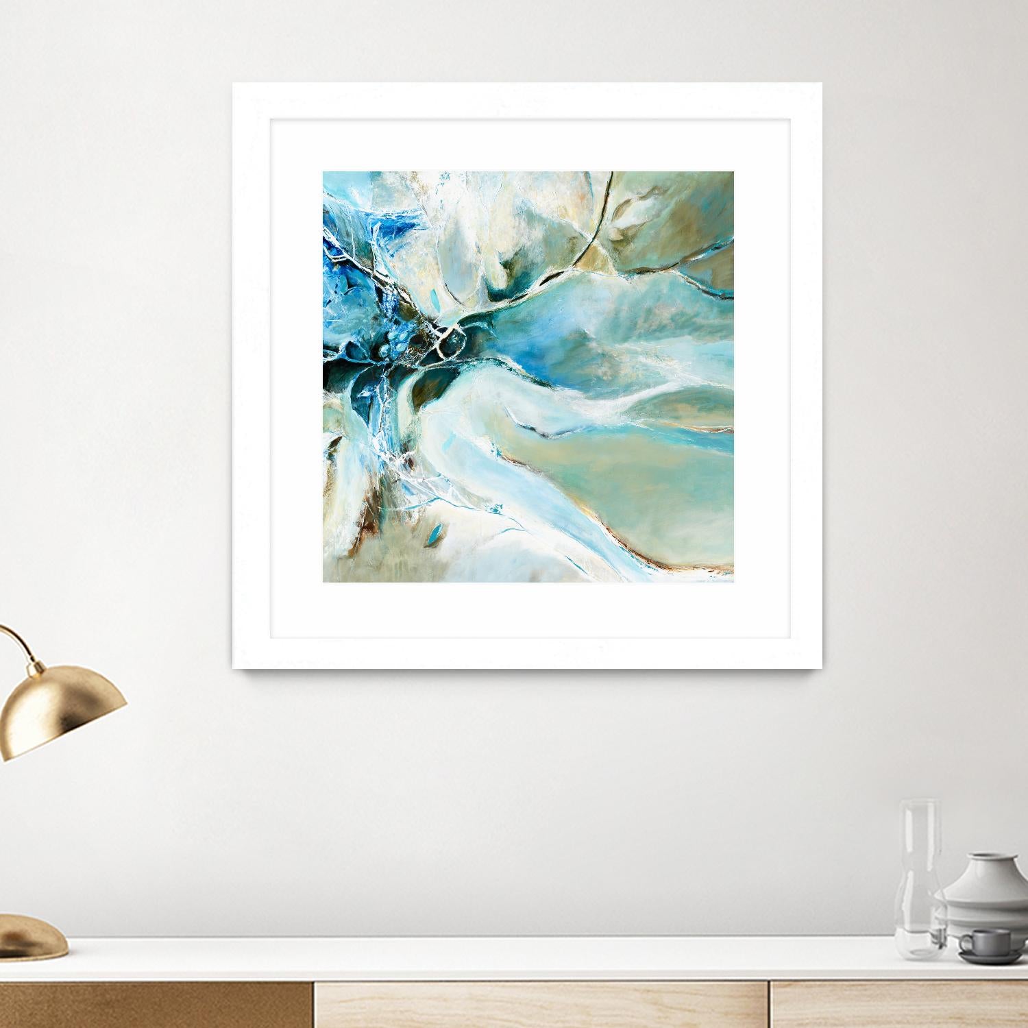 Écume by Kathleen Cloutier on GIANT ART - green abstract