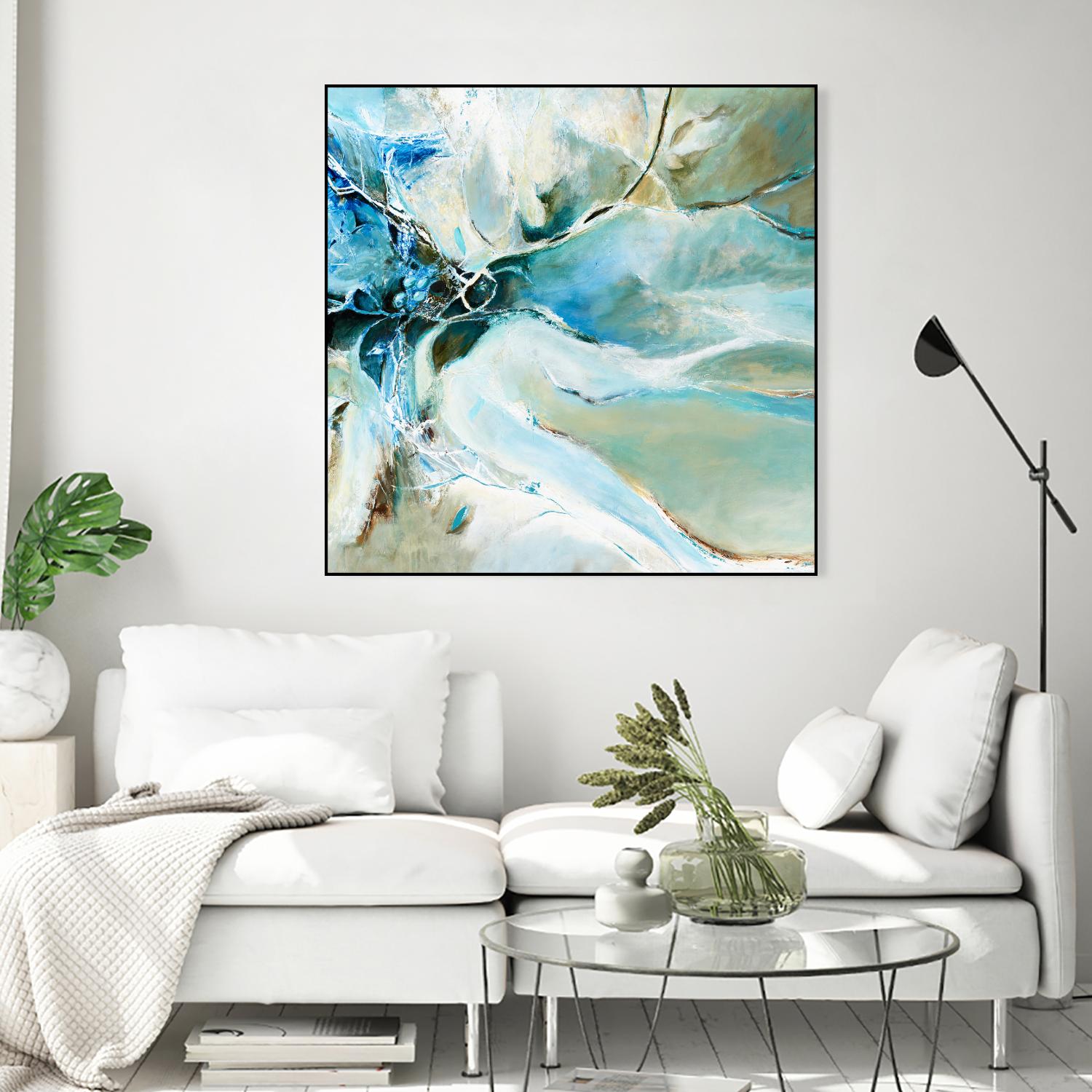 Écume by Kathleen Cloutier on GIANT ART - green abstract