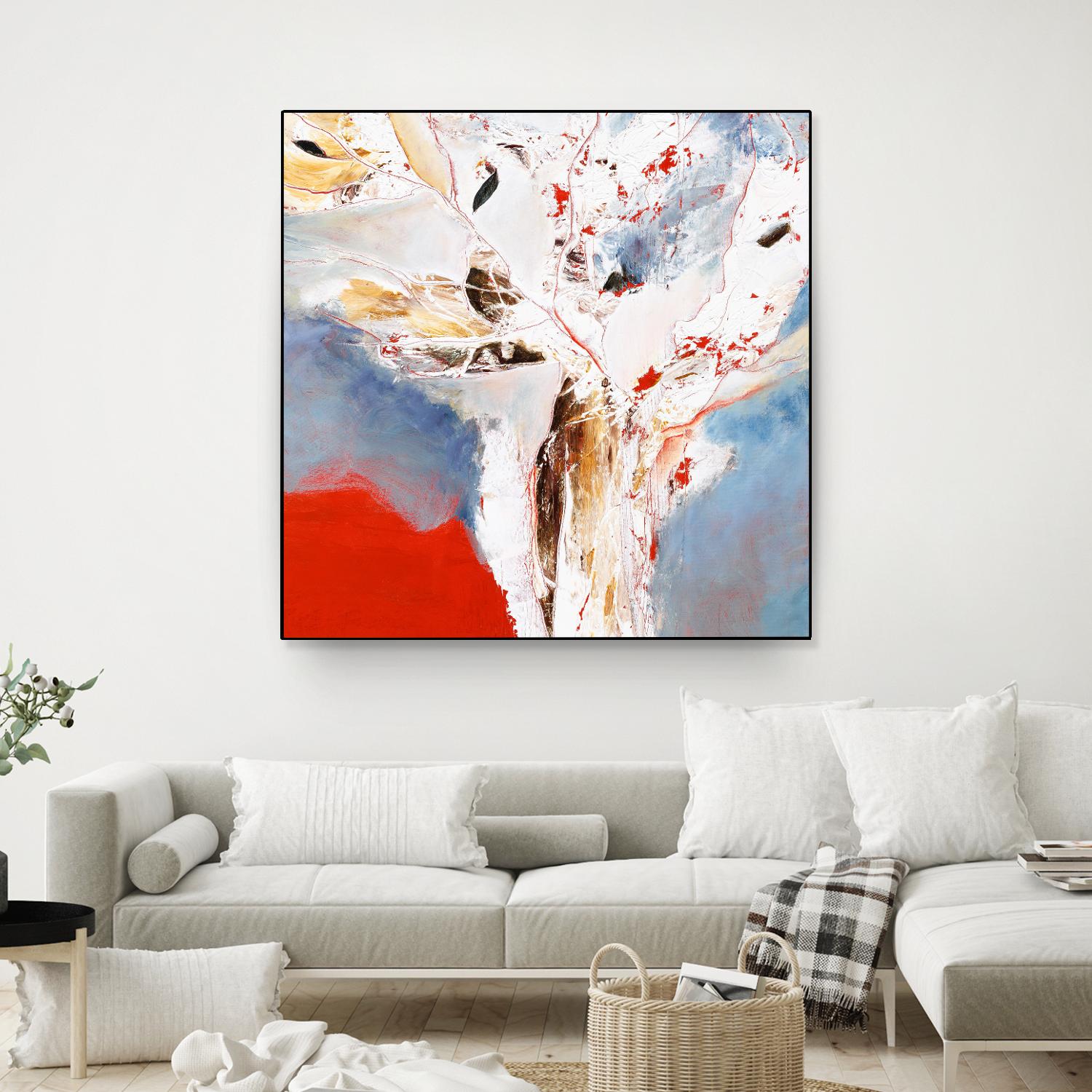 Salsa by Kathleen Cloutier on GIANT ART - red abstract