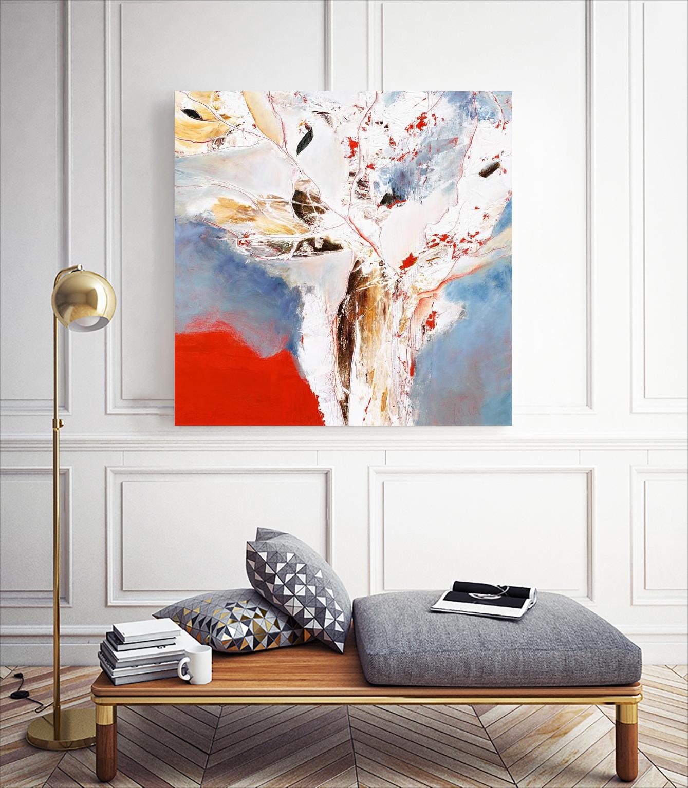 Salsa by Kathleen Cloutier on GIANT ART - red abstract tree