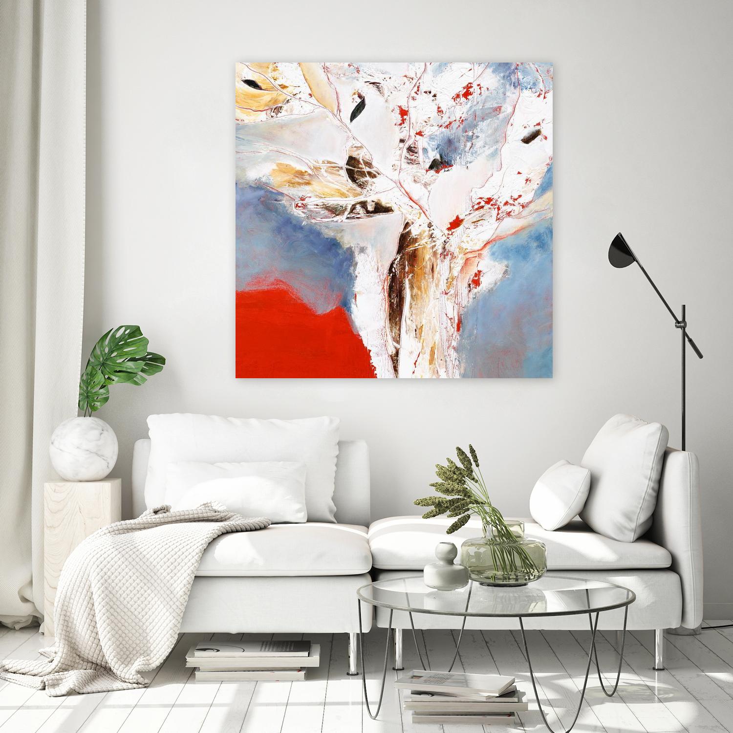 Salsa by Kathleen Cloutier on GIANT ART - red abstract tree