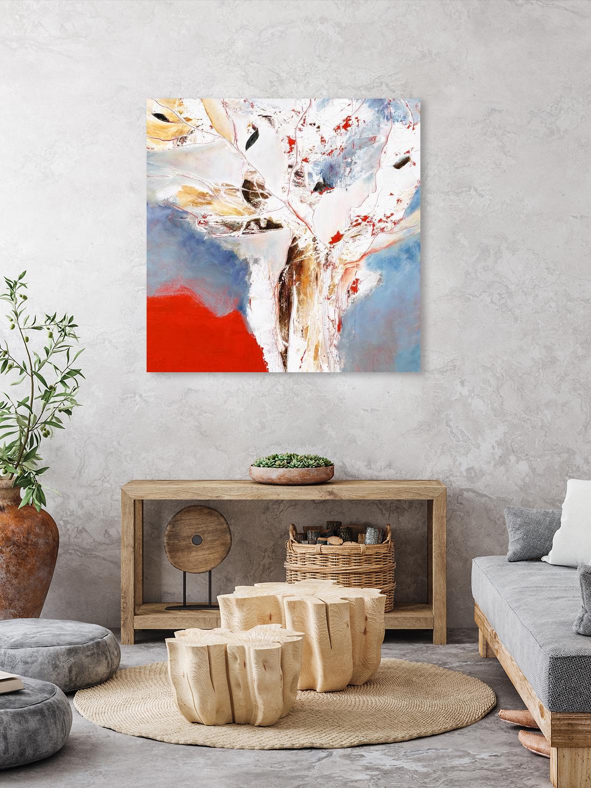 Salsa by Kathleen Cloutier on GIANT ART - red abstract tree