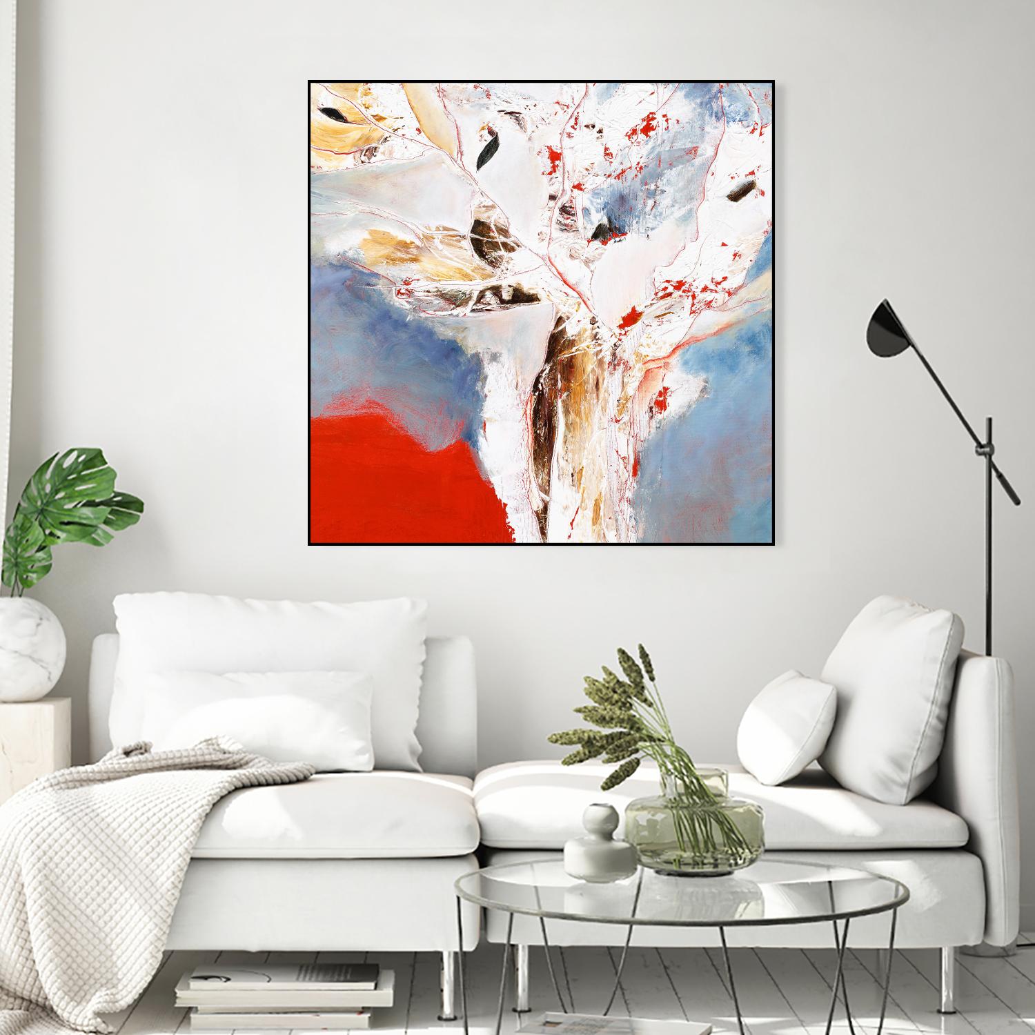 Salsa by Kathleen Cloutier on GIANT ART - red abstract