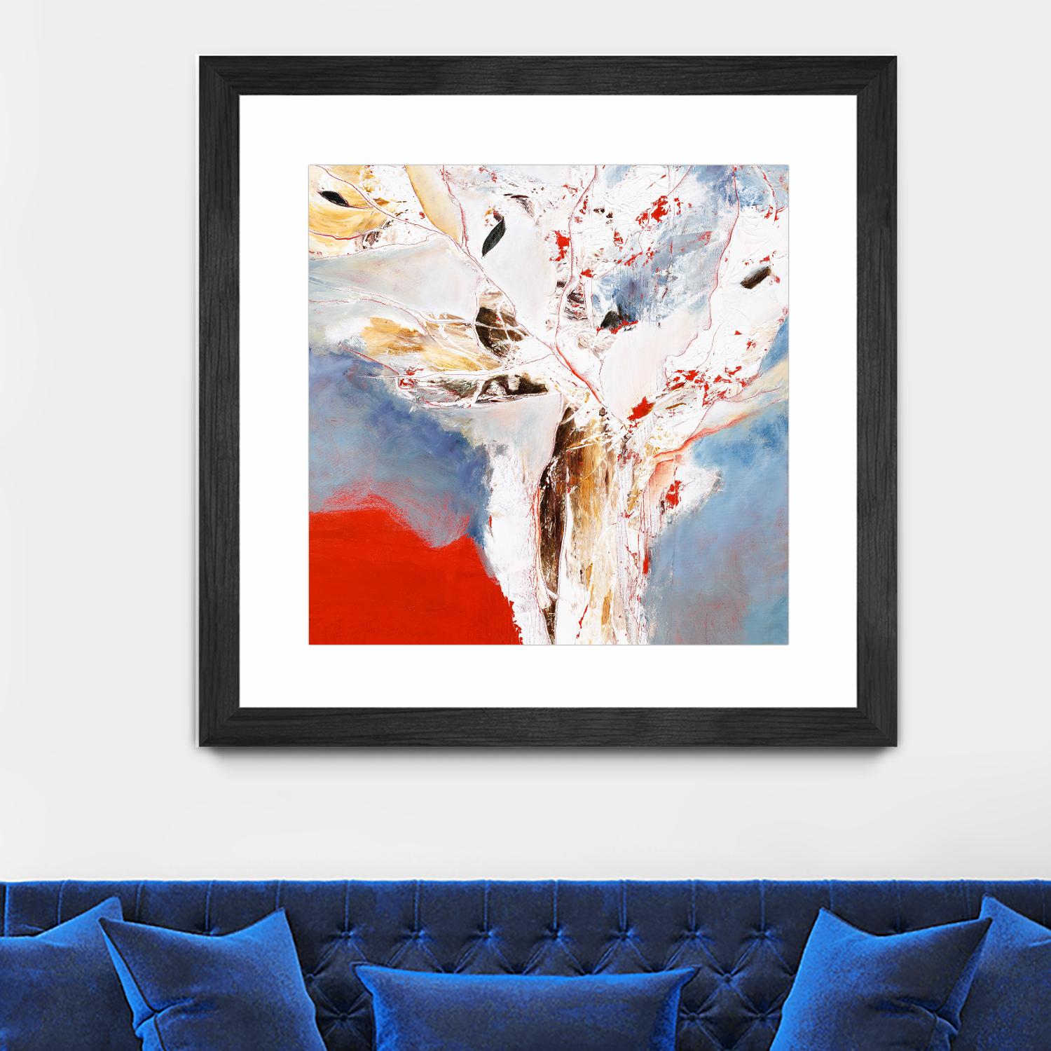 Salsa by Kathleen Cloutier on GIANT ART - red abstract