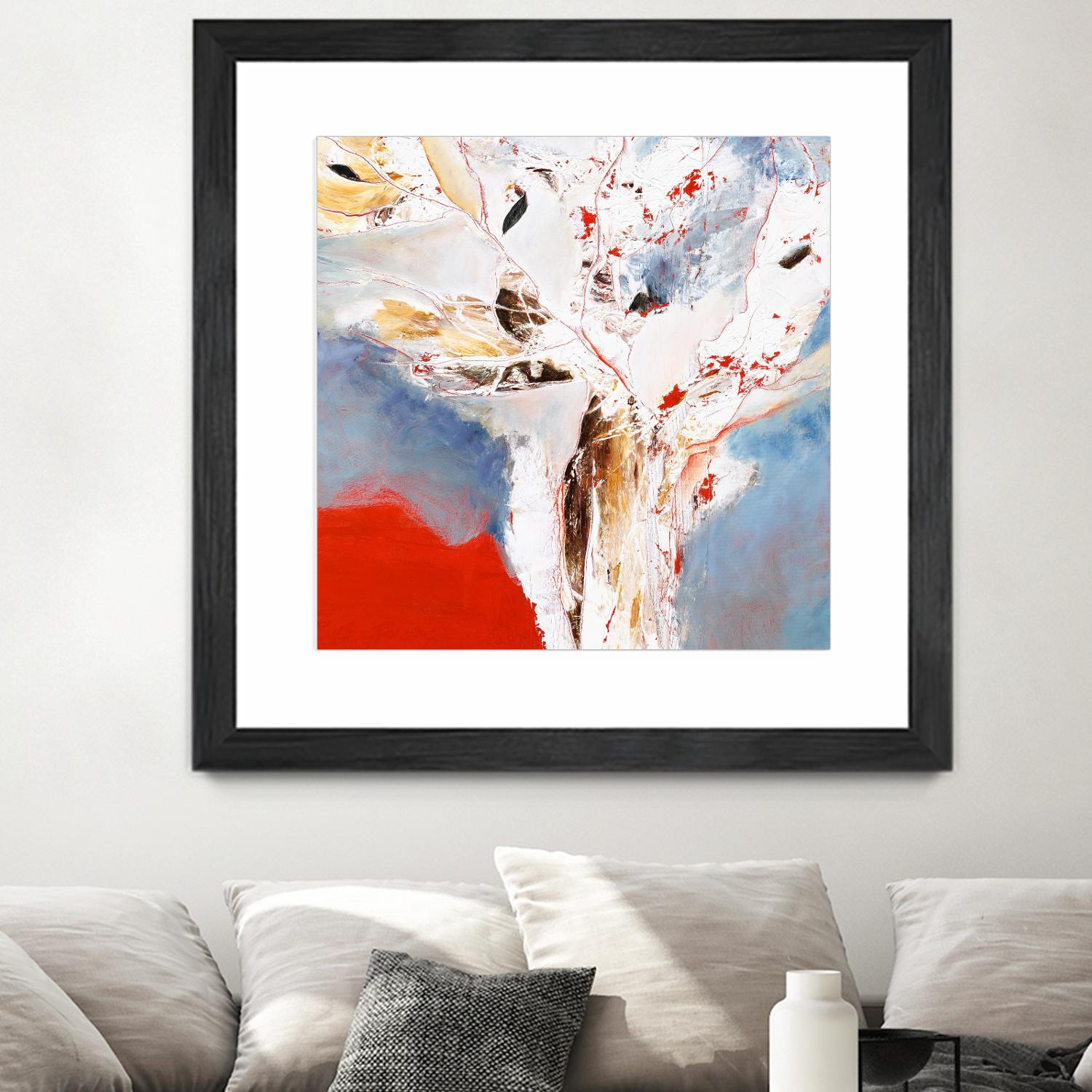 Salsa by Kathleen Cloutier on GIANT ART - red abstract