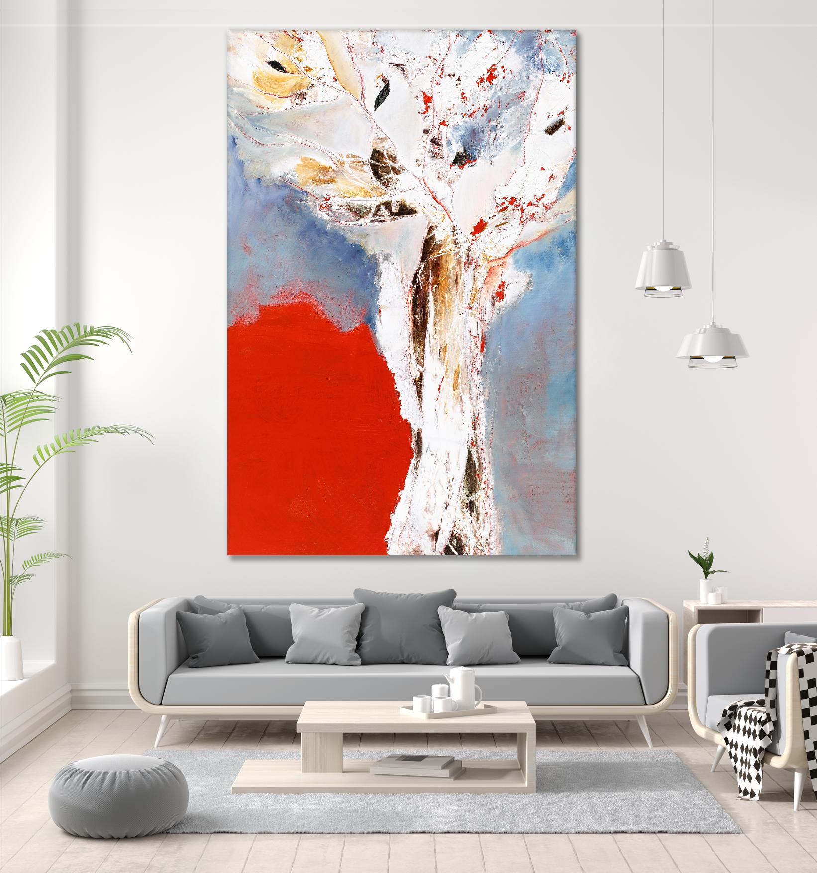 Salsa by Kathleen Cloutier on GIANT ART - red abstract