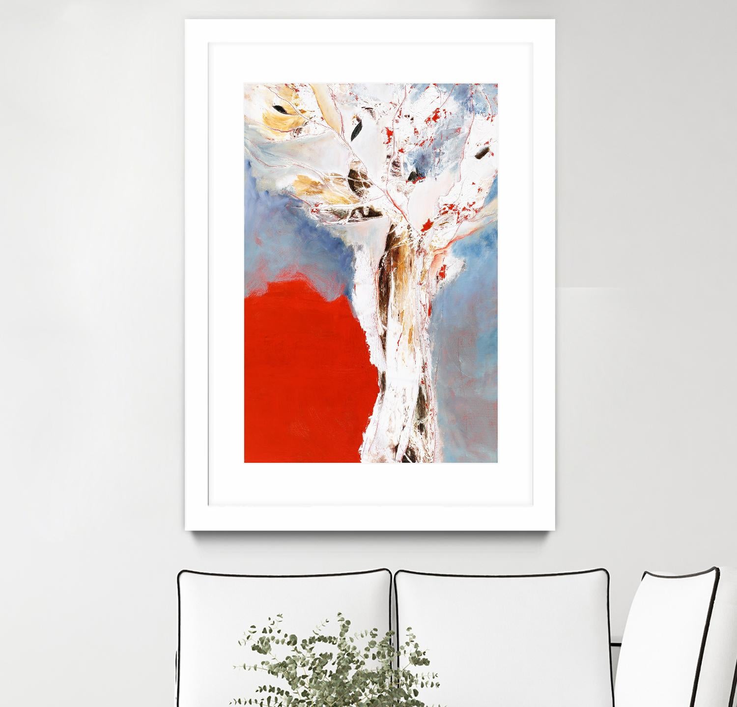 Salsa by Kathleen Cloutier on GIANT ART - red abstract tree
