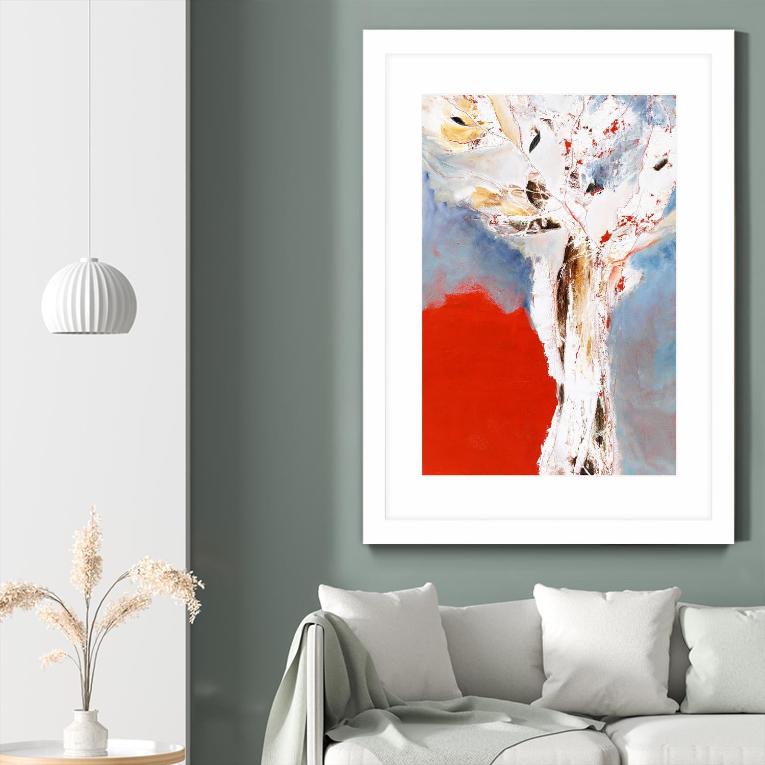 Salsa by Kathleen Cloutier on GIANT ART - red abstract tree