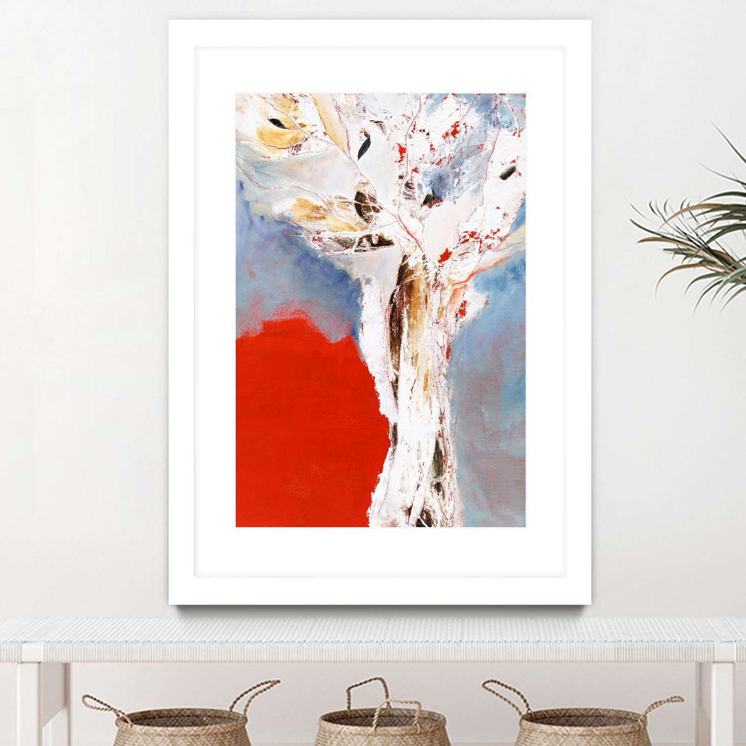 Salsa by Kathleen Cloutier on GIANT ART - red abstract tree