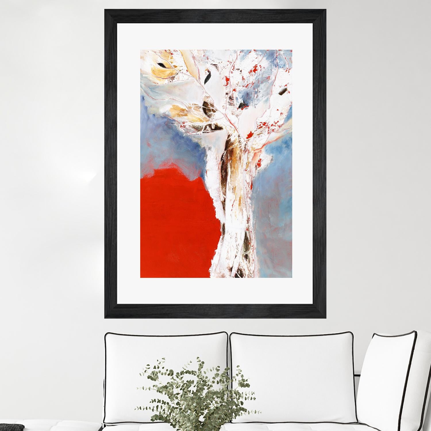 Salsa by Kathleen Cloutier on GIANT ART - red abstract tree