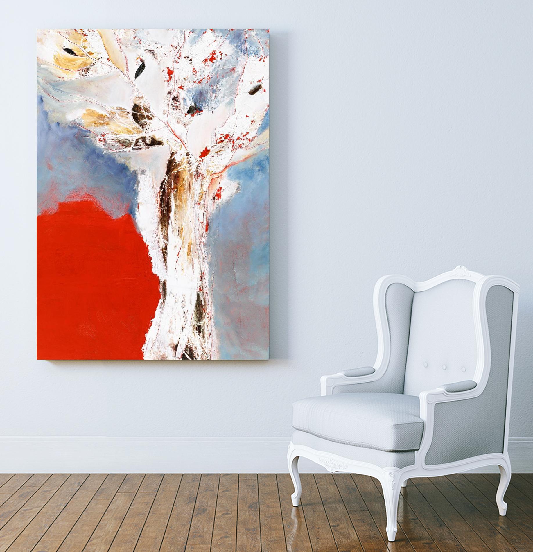 Salsa by Kathleen Cloutier on GIANT ART - red abstract tree